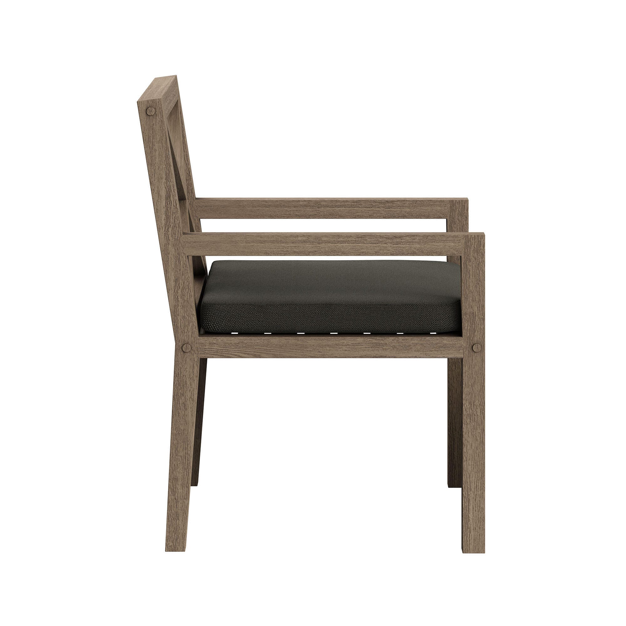 Modway Northlake Outdoor Dining Table and 6 Chairs, Flint Gray, large