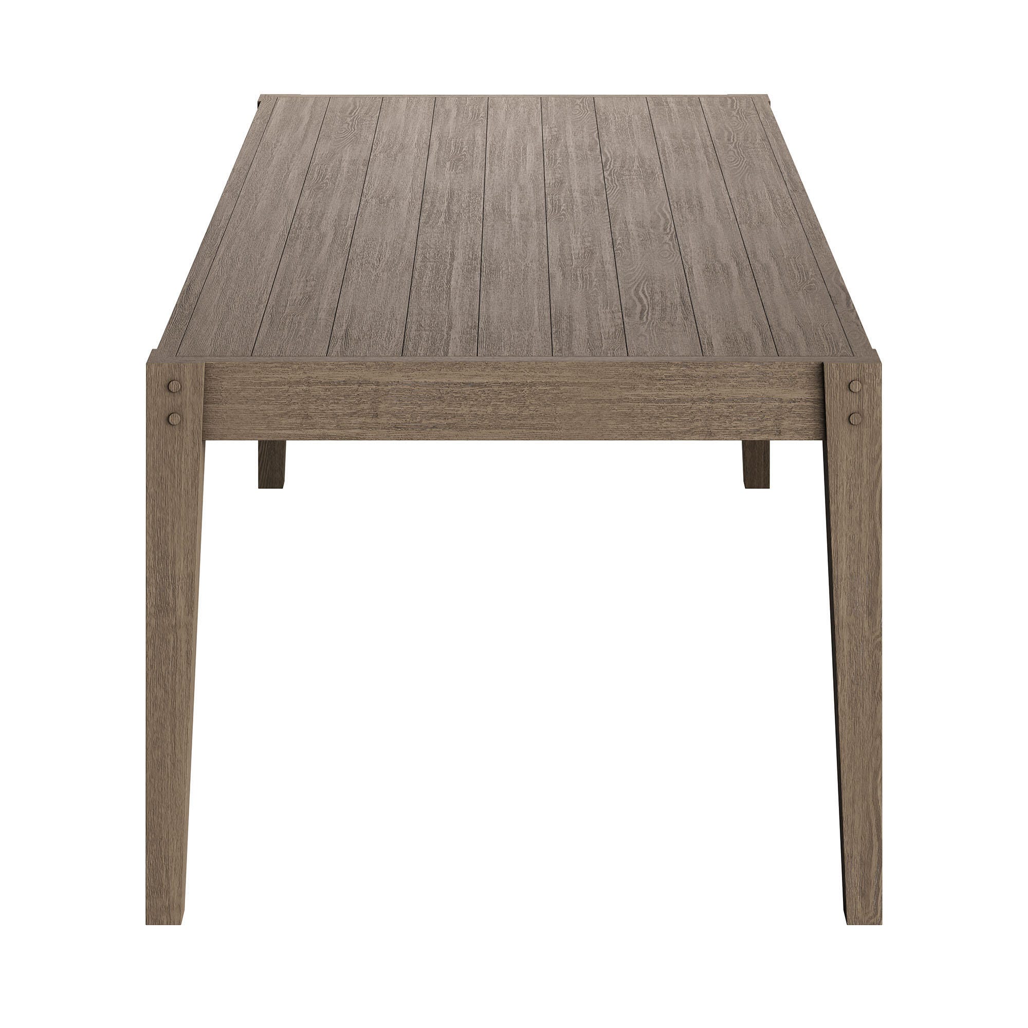 Modway Northlake Outdoor Dining Table and 6 Chairs, Flint Gray, large