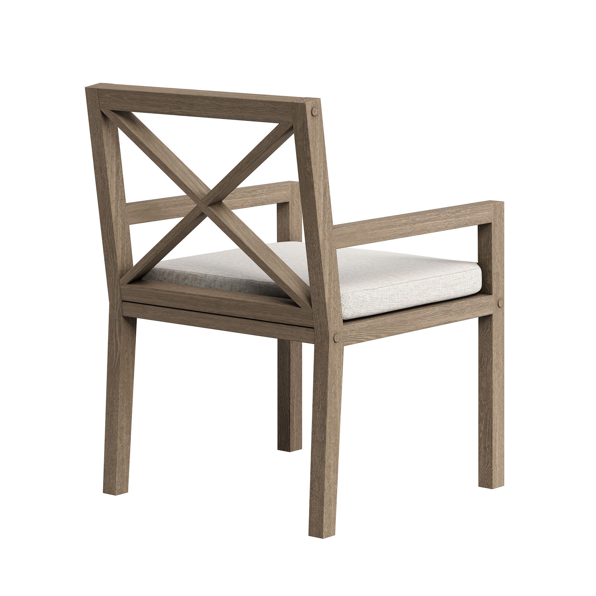 Modway Northlake Outdoor Dining Table and 6 Chairs, Pebble, large
