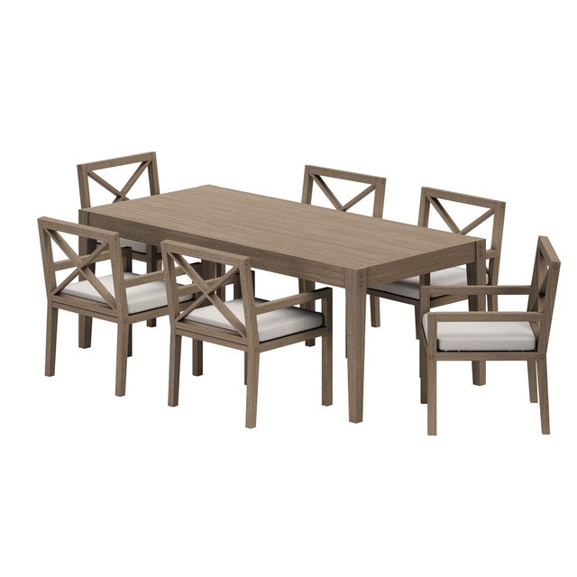 Modway Northlake Outdoor Dining Table and 6 Chairs