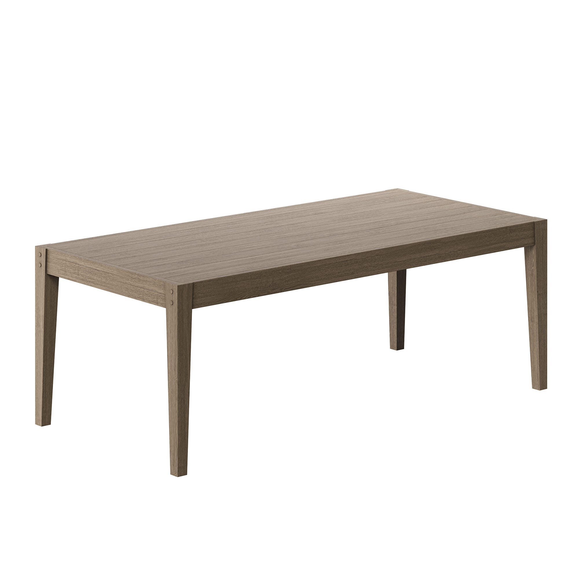Modway Northlake Outdoor Dining Table and 6 Chairs, Pebble, large