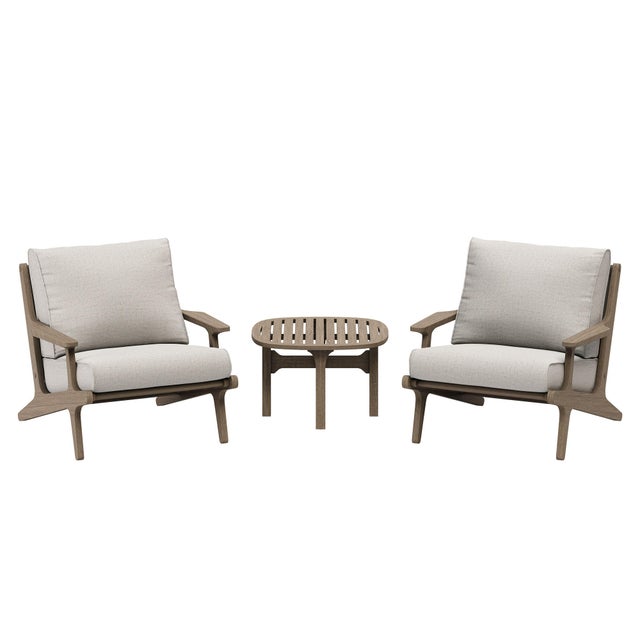 Modway Saratoga Outdoor 2 Lounge Chair and Side Table