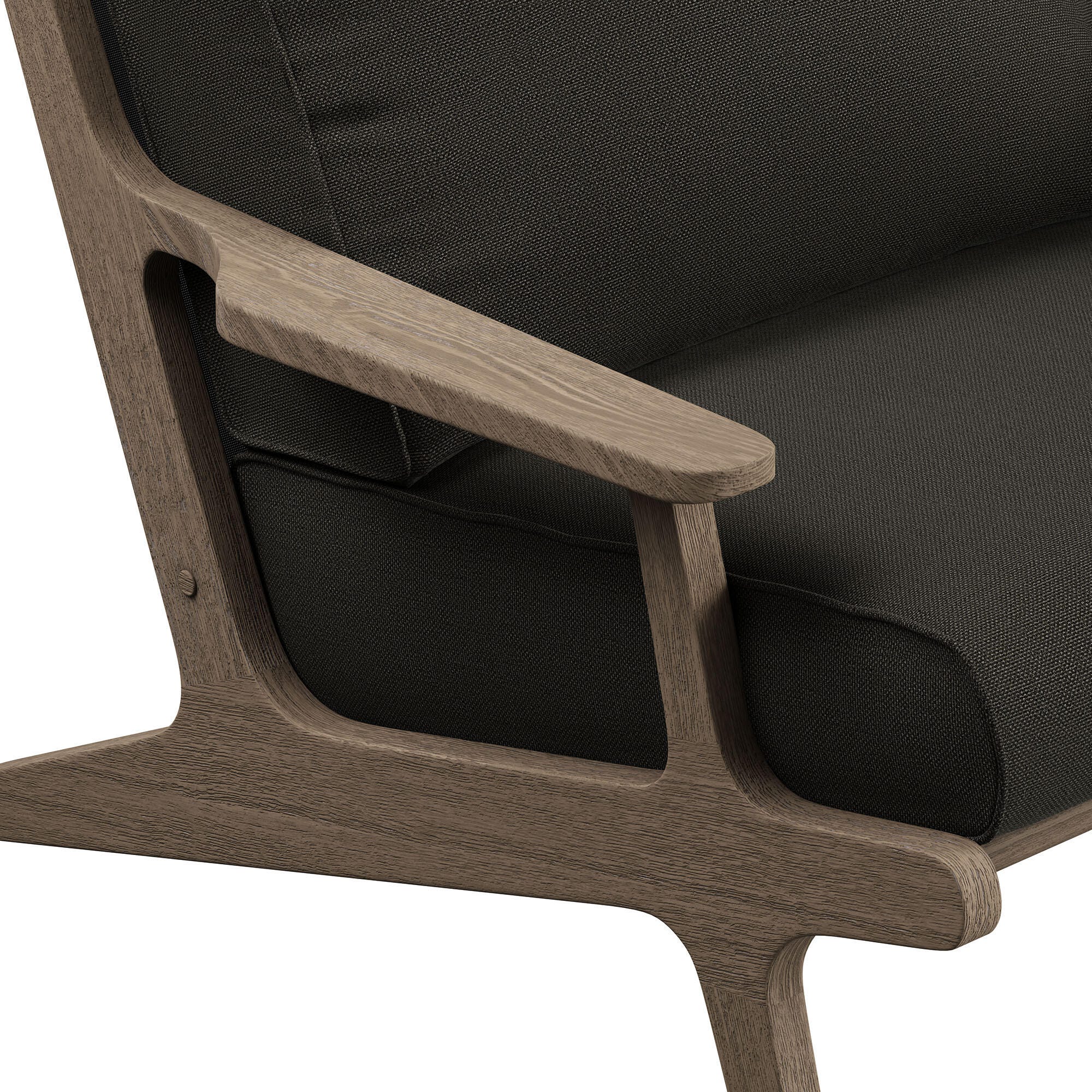 Modway Saratoga Outdoor 2 Lounge Chair and Side Table, Flint Gray, large