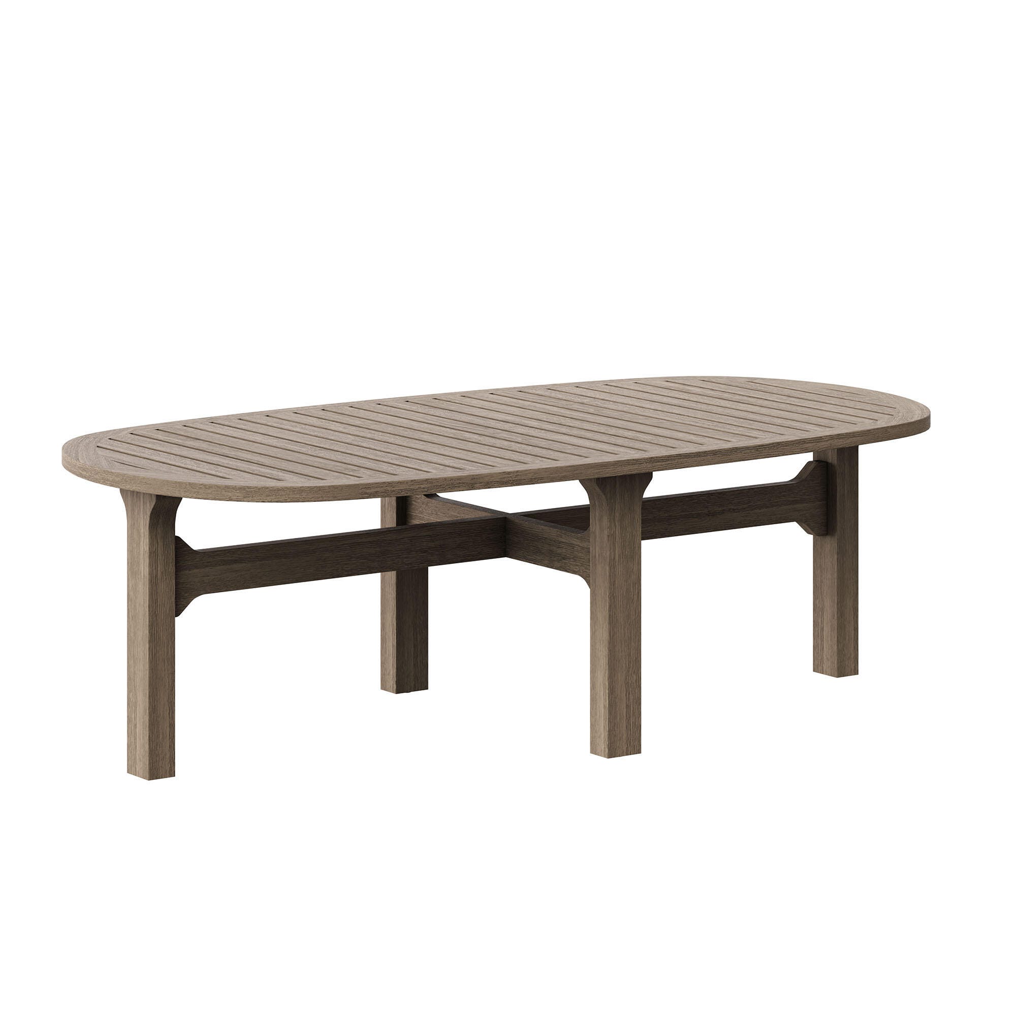 Modway Saratoga Outdoor Sofa and 2 Chairs with Coffee Table, Pebble, large