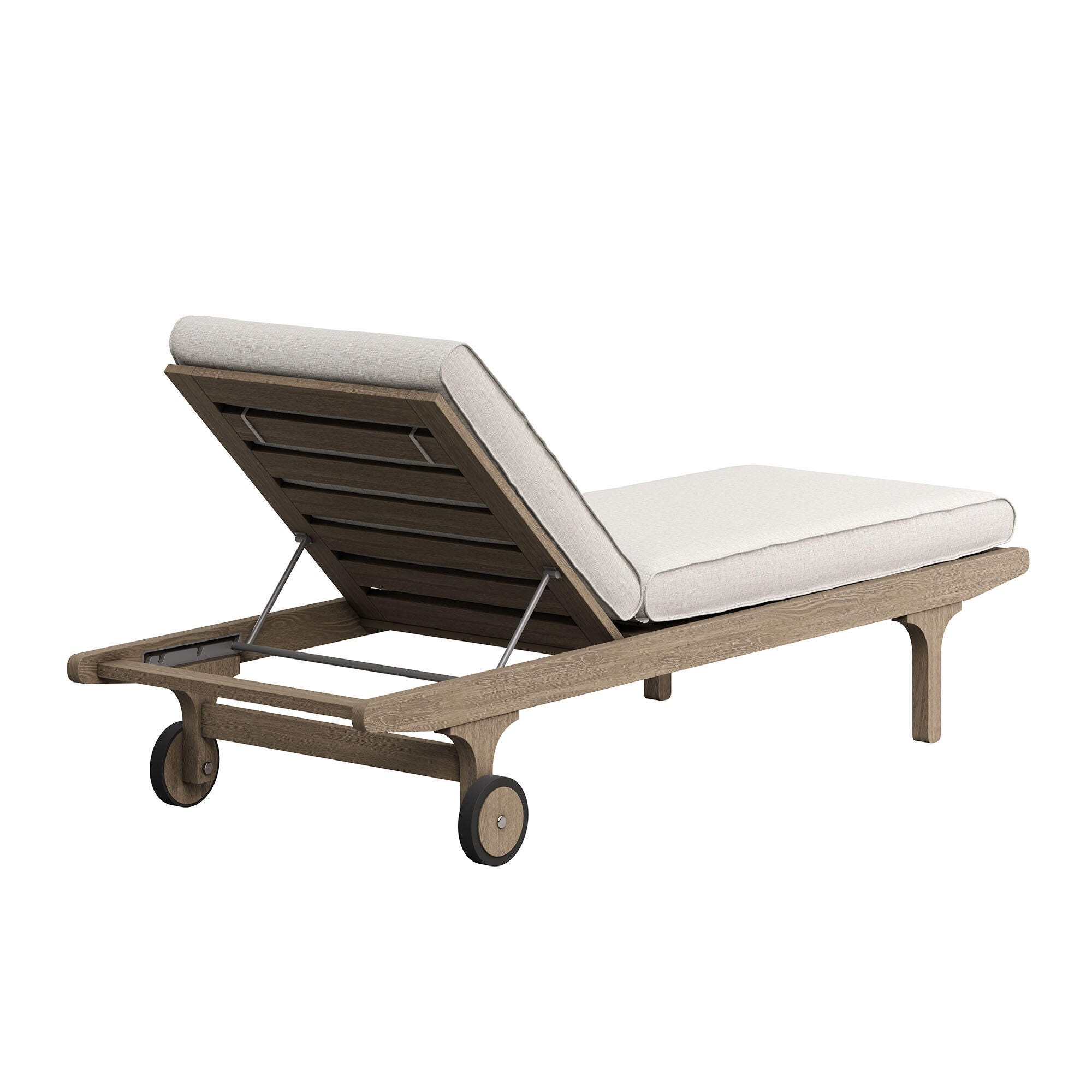 Modway Saratoga Outdoor 2 Chaise Lounge and Side Table, Pebble, large