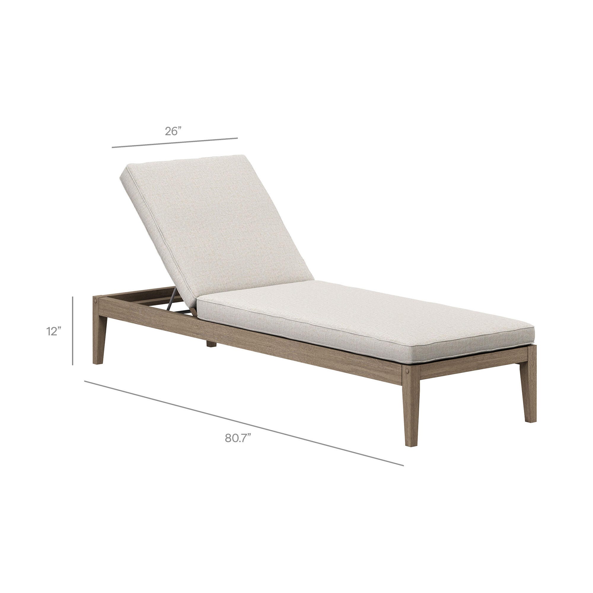 Modway Saratoga Outdoor 2 Chaise Lounge and Side Table, Pebble, large