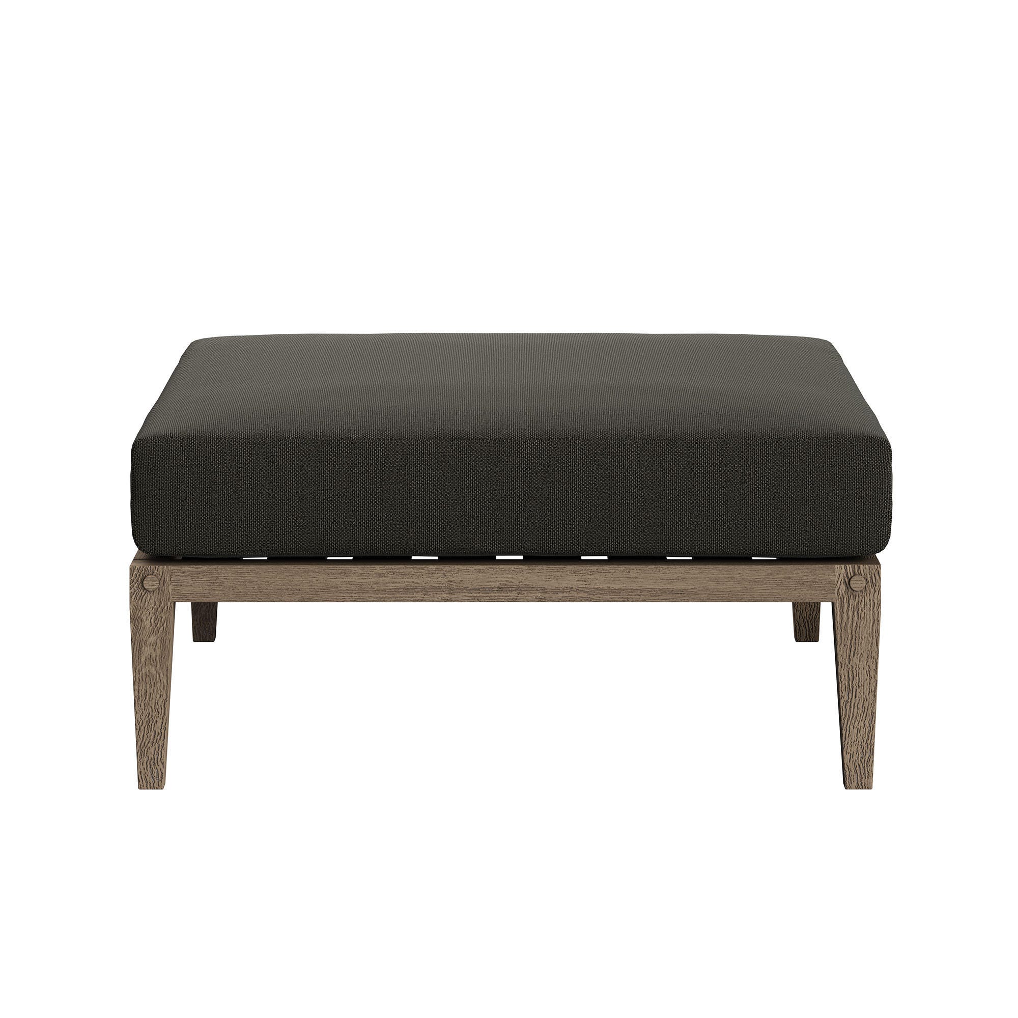 Modway Northlake Outdoor Loveseat and Ottoman Set, Flint Gray, large