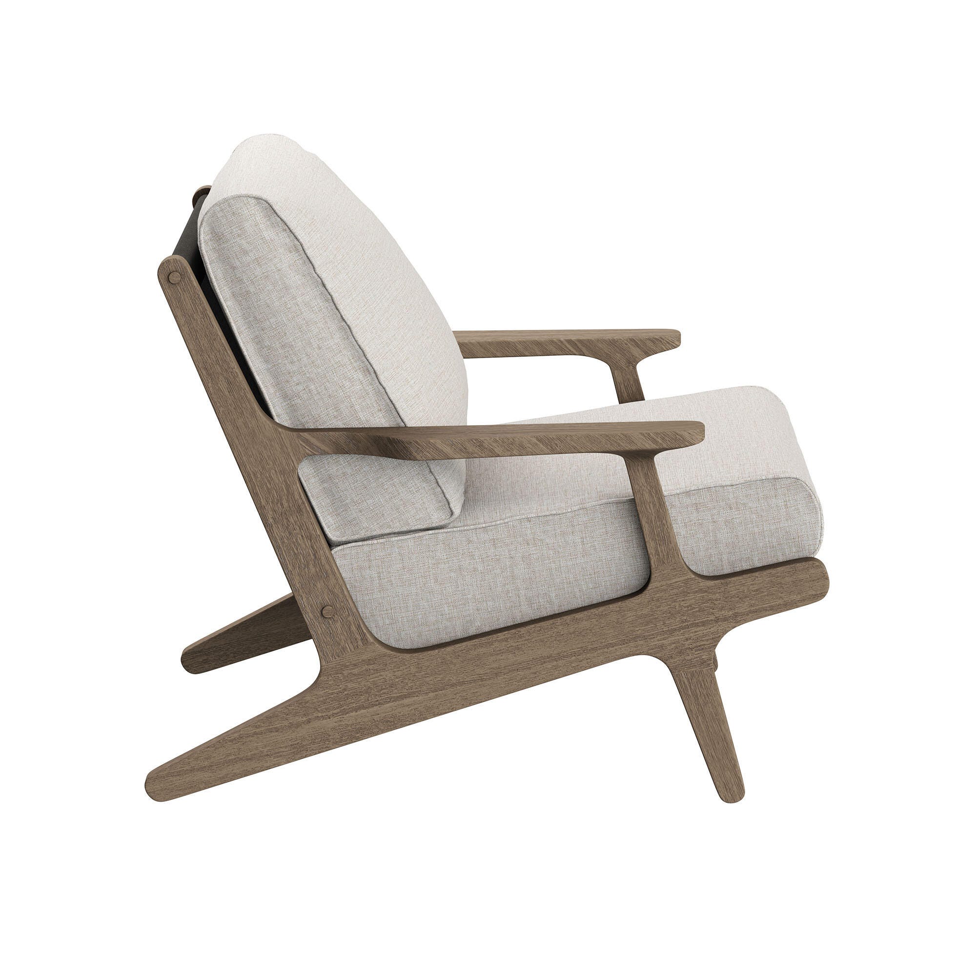 Modway Saratoga Outdoor Chair with Ottoman Set, Pebble, large
