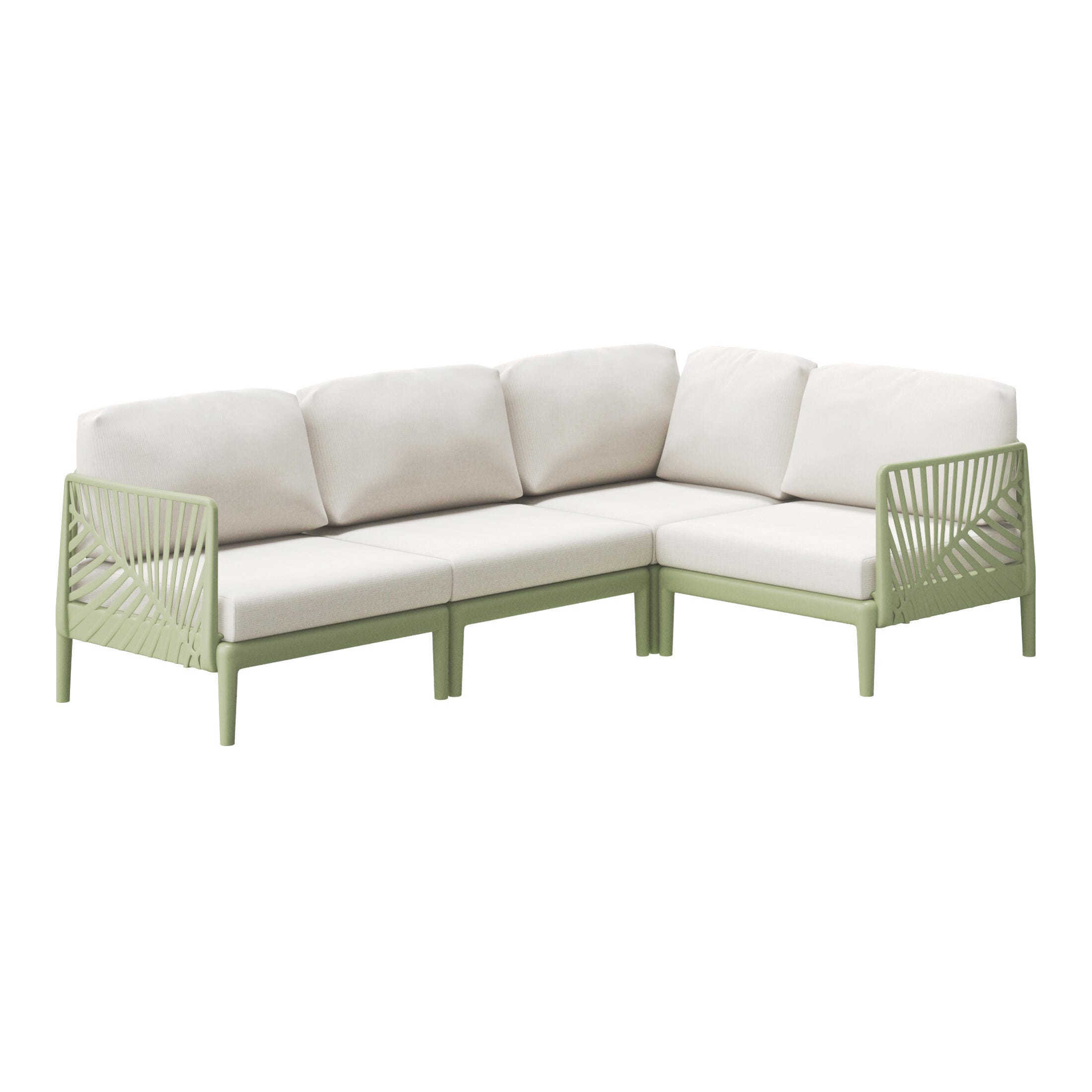 Westin Furniture Coastal Rose 4-Piece Outdoor Sectional, , large