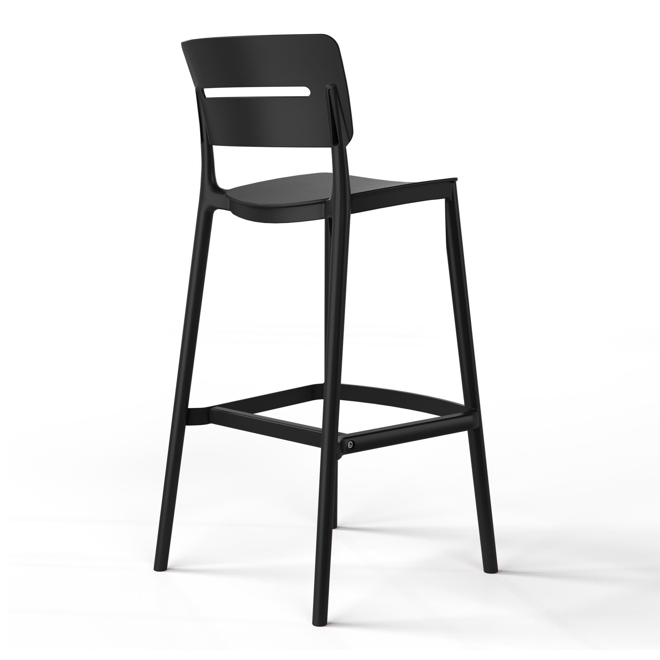 Westin Furniture Seraphine Outdoor Bar Table and 2 Barstools, Black, large