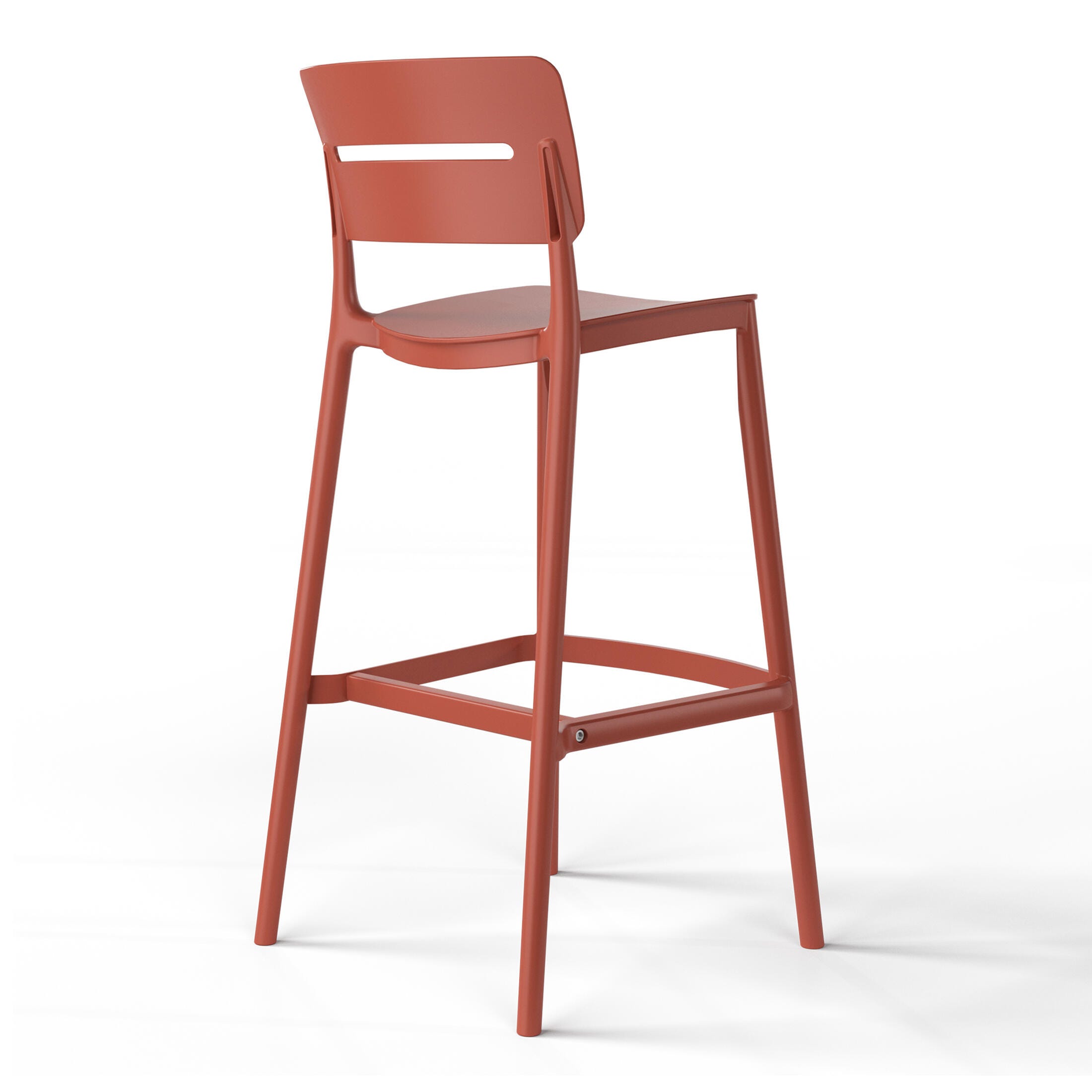 Westin Furniture Seraphine Outdoor Bar Table and 2 Barstools, Red, large