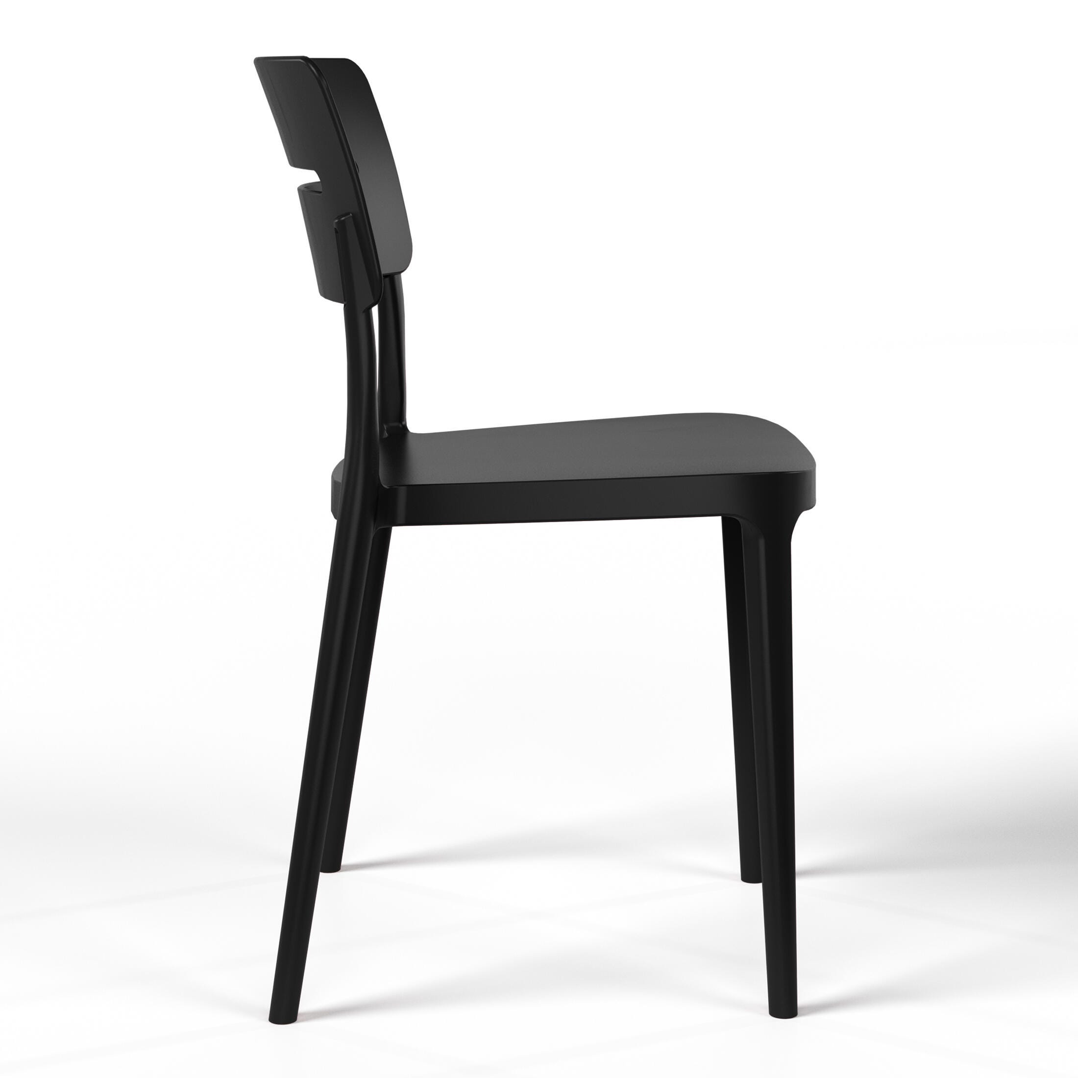 Westin Furniture Meadow Solid Outdoor Dining Table and 2 Chairs, Black, large