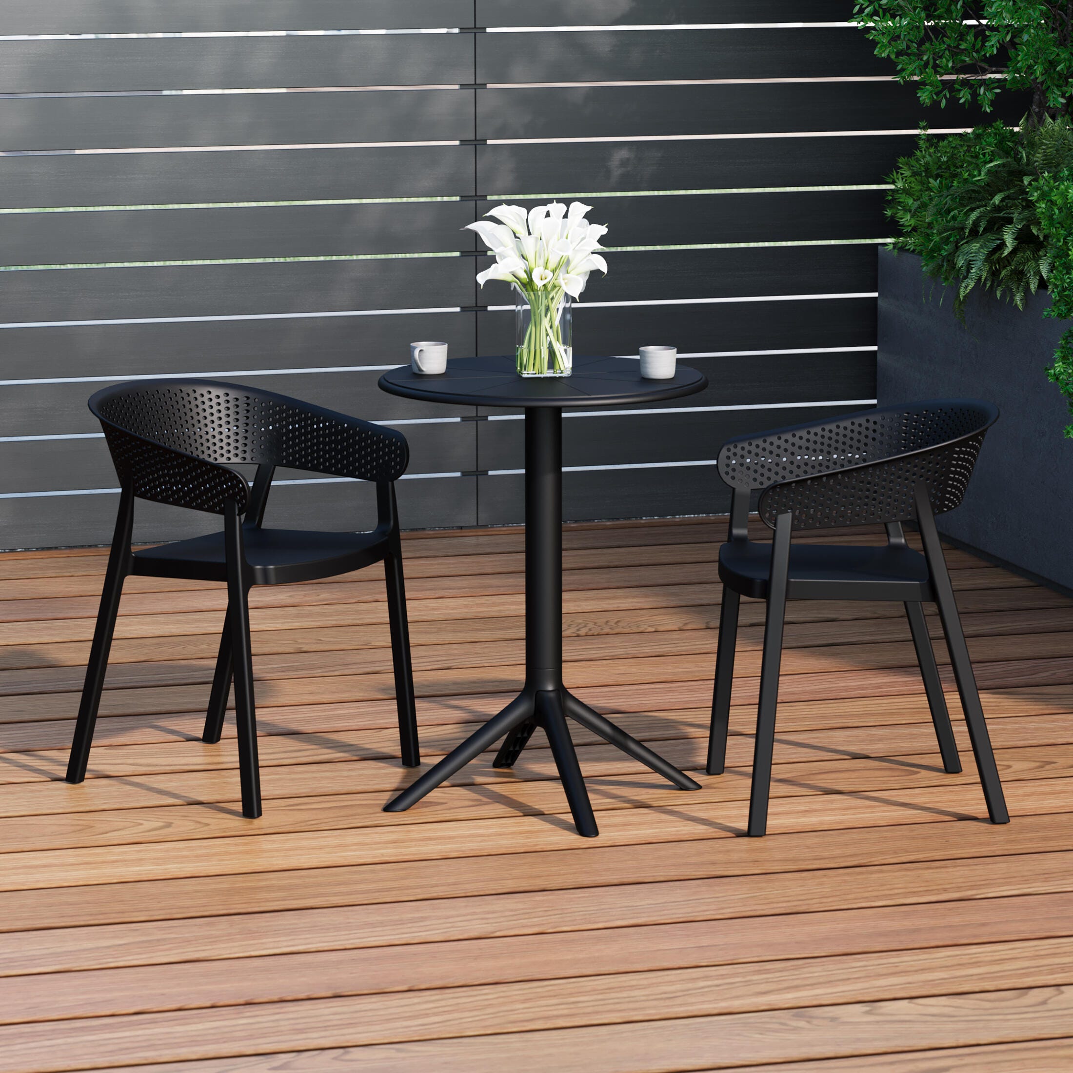 Westin Furniture Cove Outdoor Dining Table and 2 Chairs