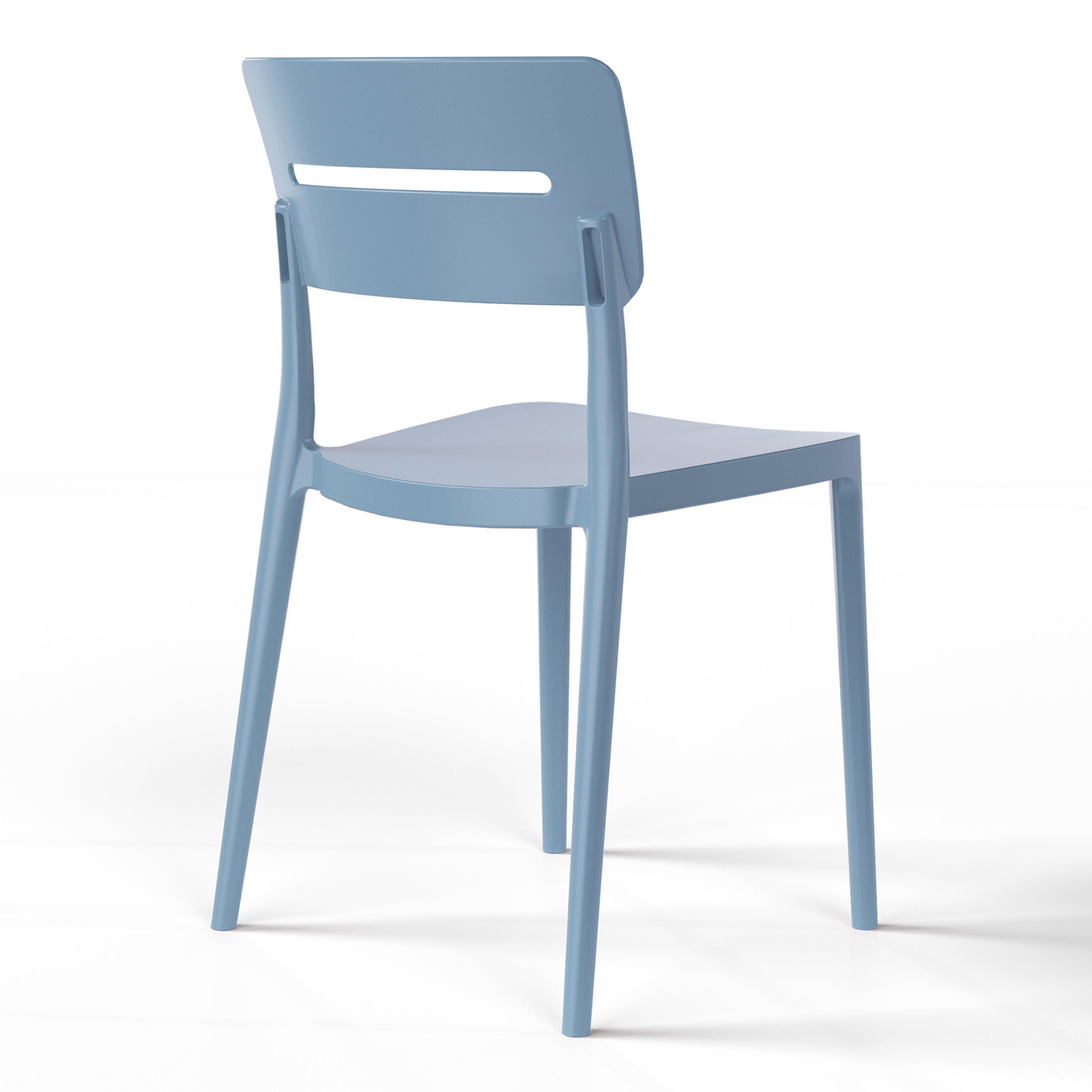 Westin Furniture Meadow Solid Outdoor Dining Table and 2 Chairs, French Blue, large