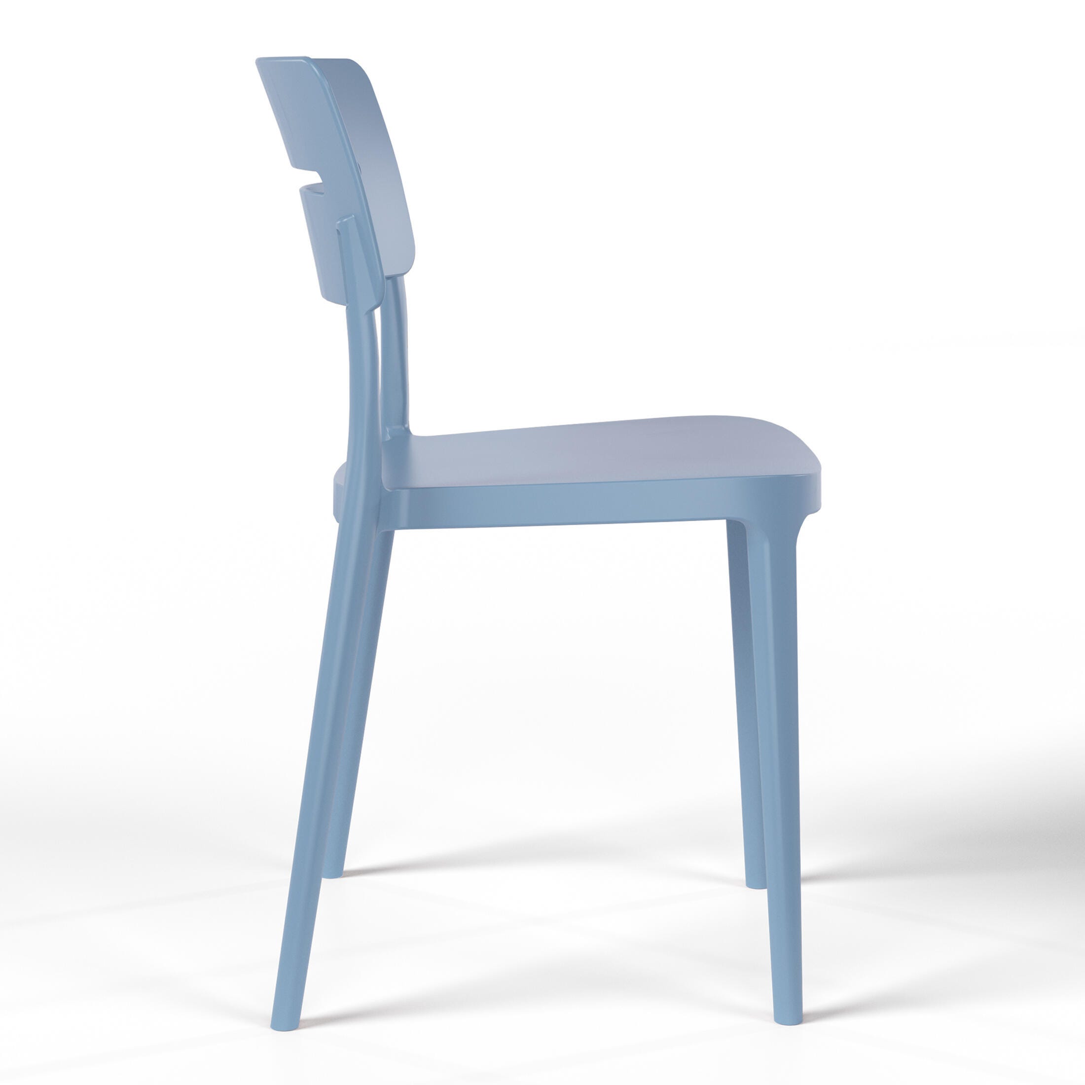 Westin Furniture Meadow Solid Outdoor Dining Table and 2 Chairs, French Blue, large