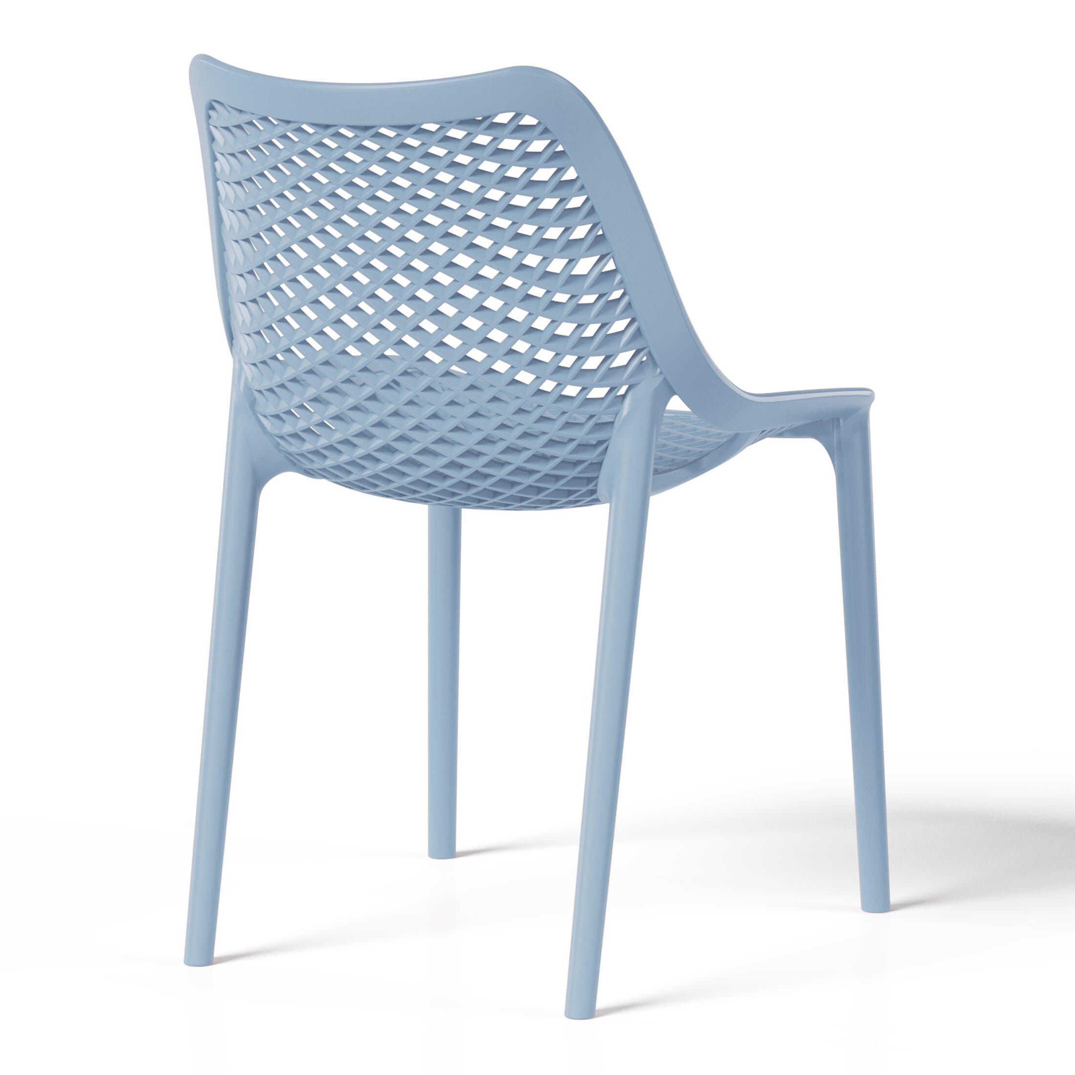 Westin Furniture Rhode Outdoor Dining Table and 2 Chairs, French Blue, large