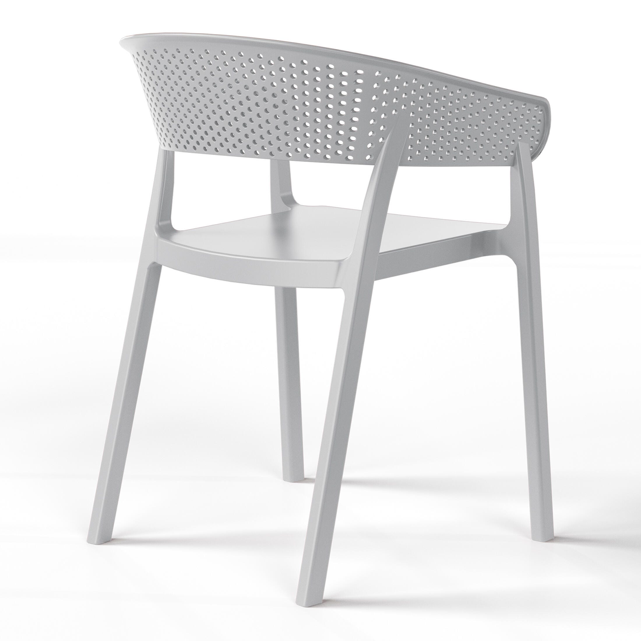 Westin Furniture Cove Outdoor Dining Table and 2 Chairs, Gray, large