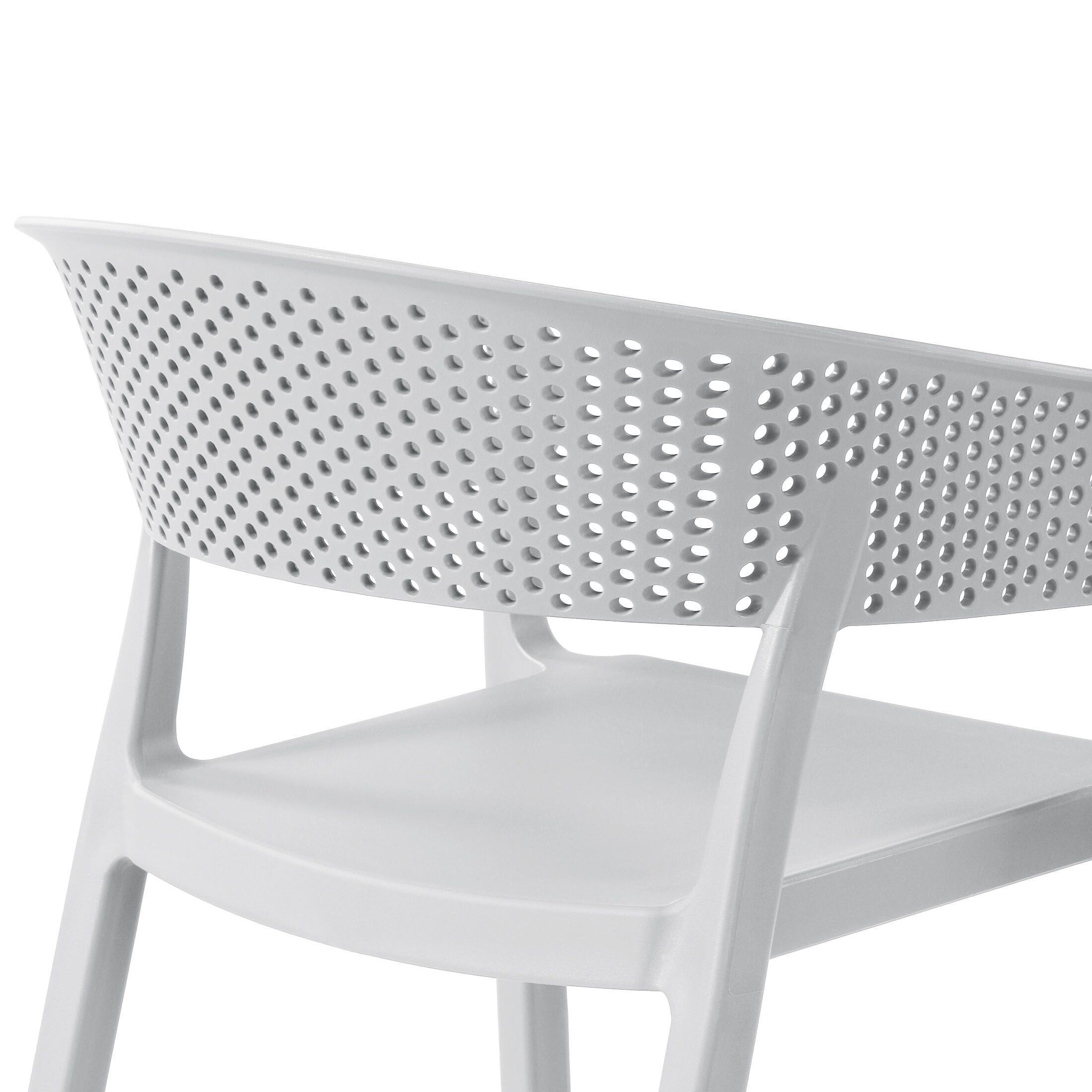 Westin Furniture Cove Outdoor Dining Table and 2 Chairs, Gray, large