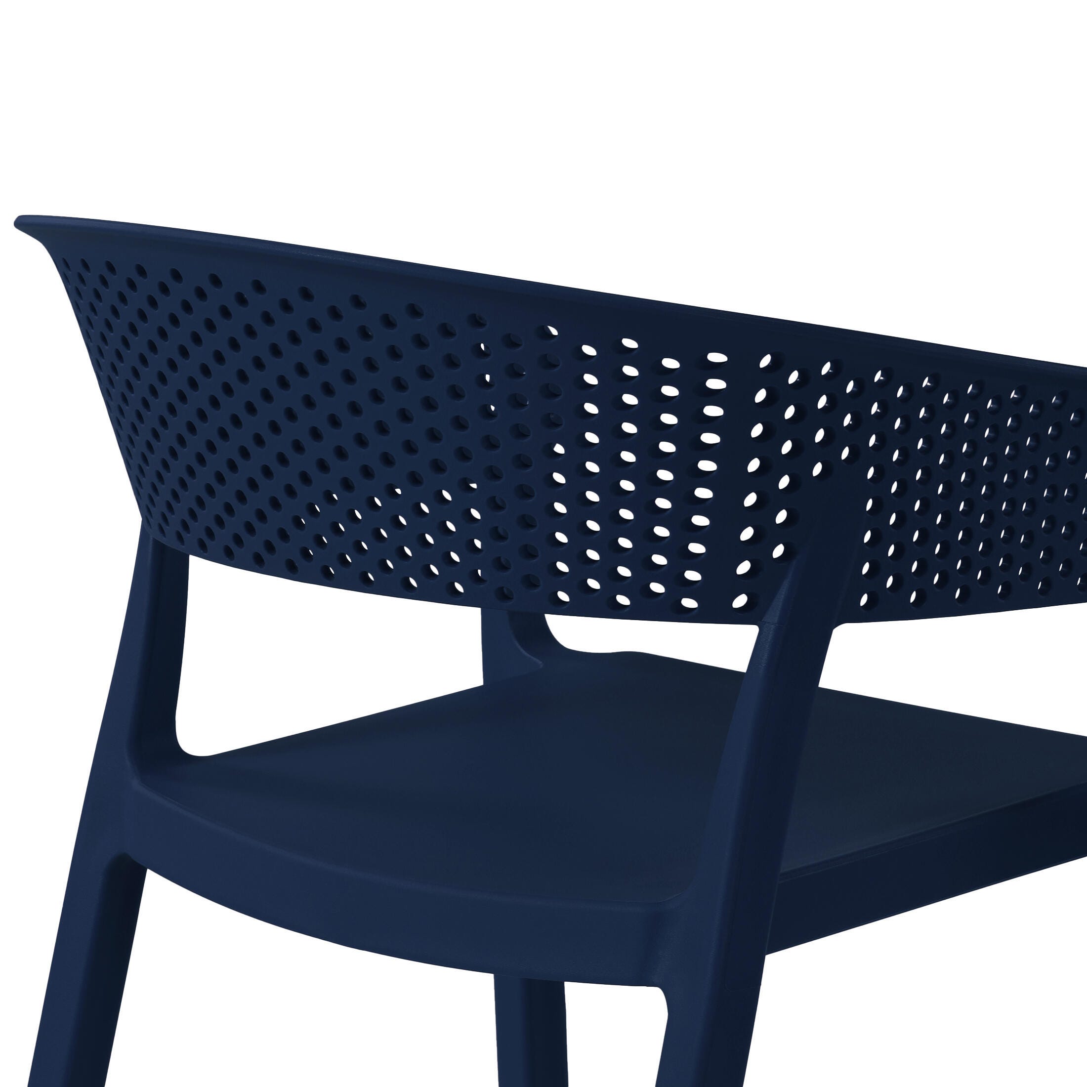 Westin Furniture Cove Outdoor Dining Table and 2 Chairs, Navy Blue, large
