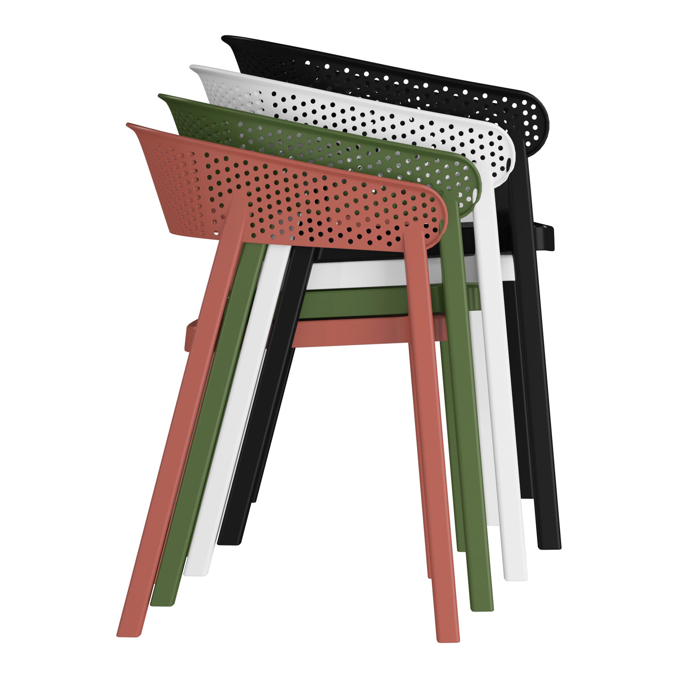Westin Furniture Cove Outdoor Dining Table and 2 Chairs, Red, large