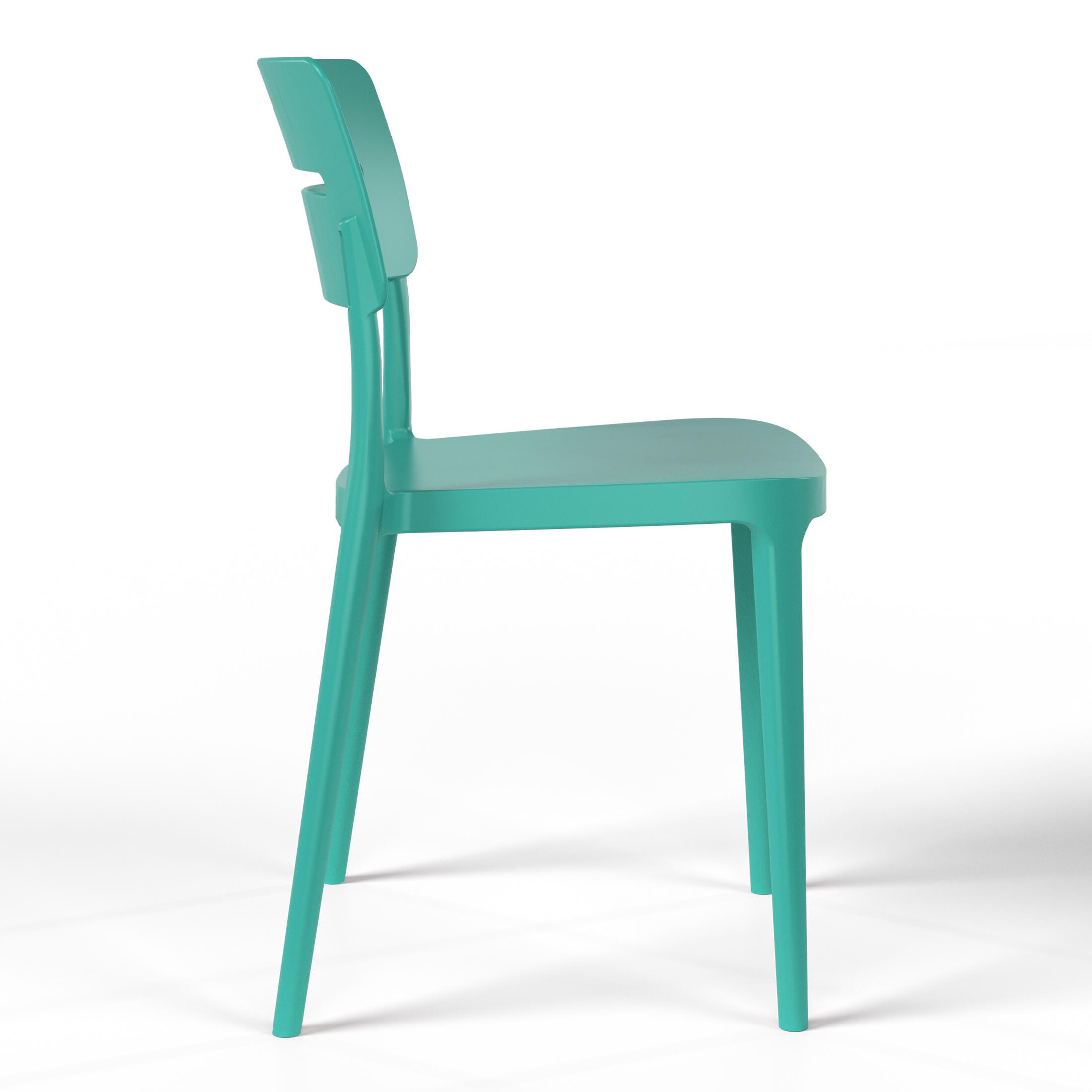 Westin Furniture Meadow Solid Outdoor Dining Table and 2 Chairs, Turquoise, large