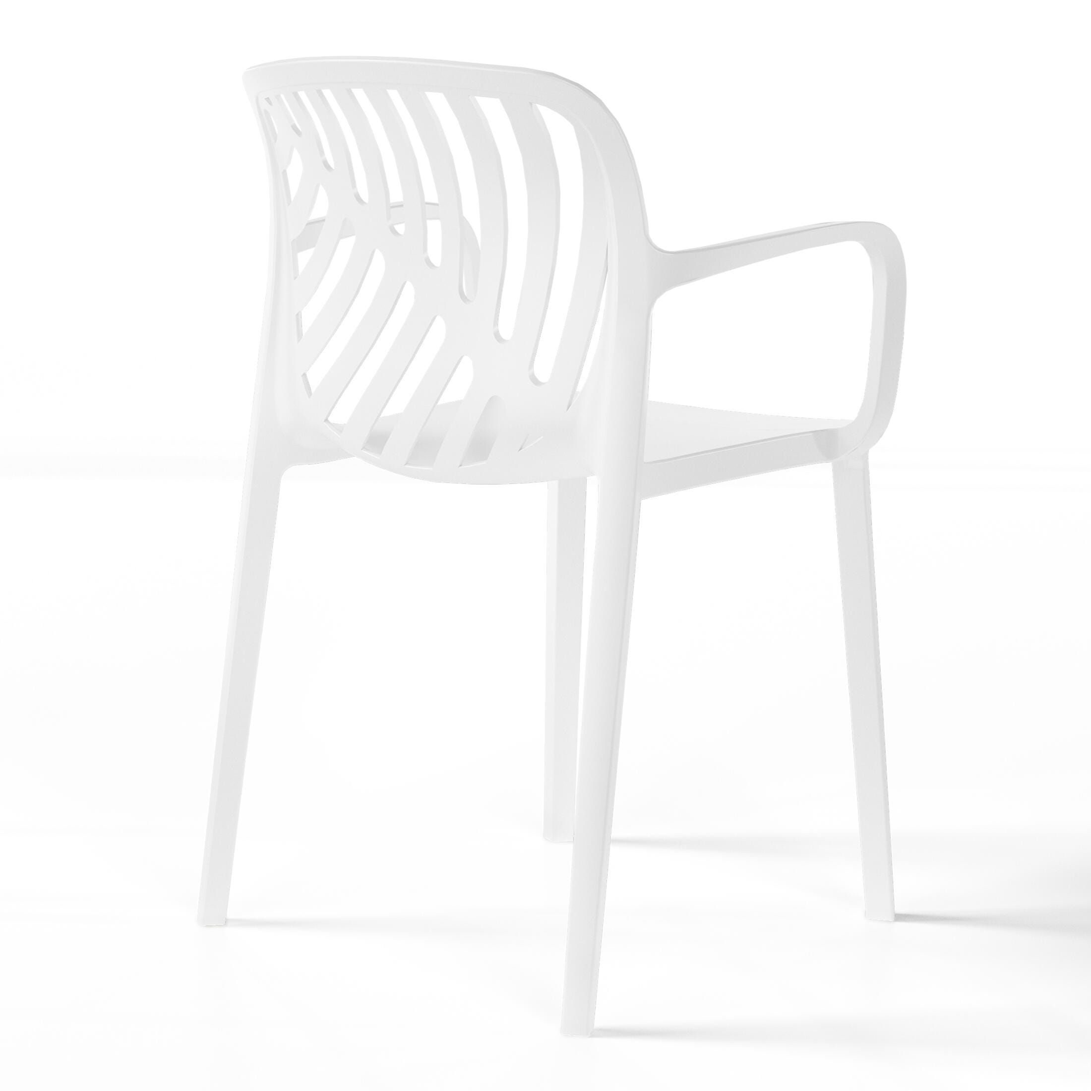 Westin Furniture Haven Outdoor Dining Table and 2 Chairs, White, large