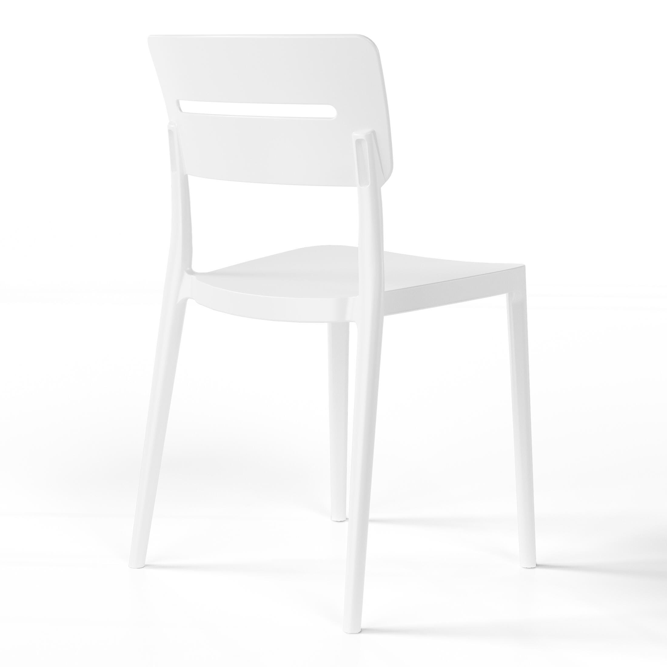 Westin Furniture Meadow Solid Outdoor Dining Table and 2 Chairs, White, large