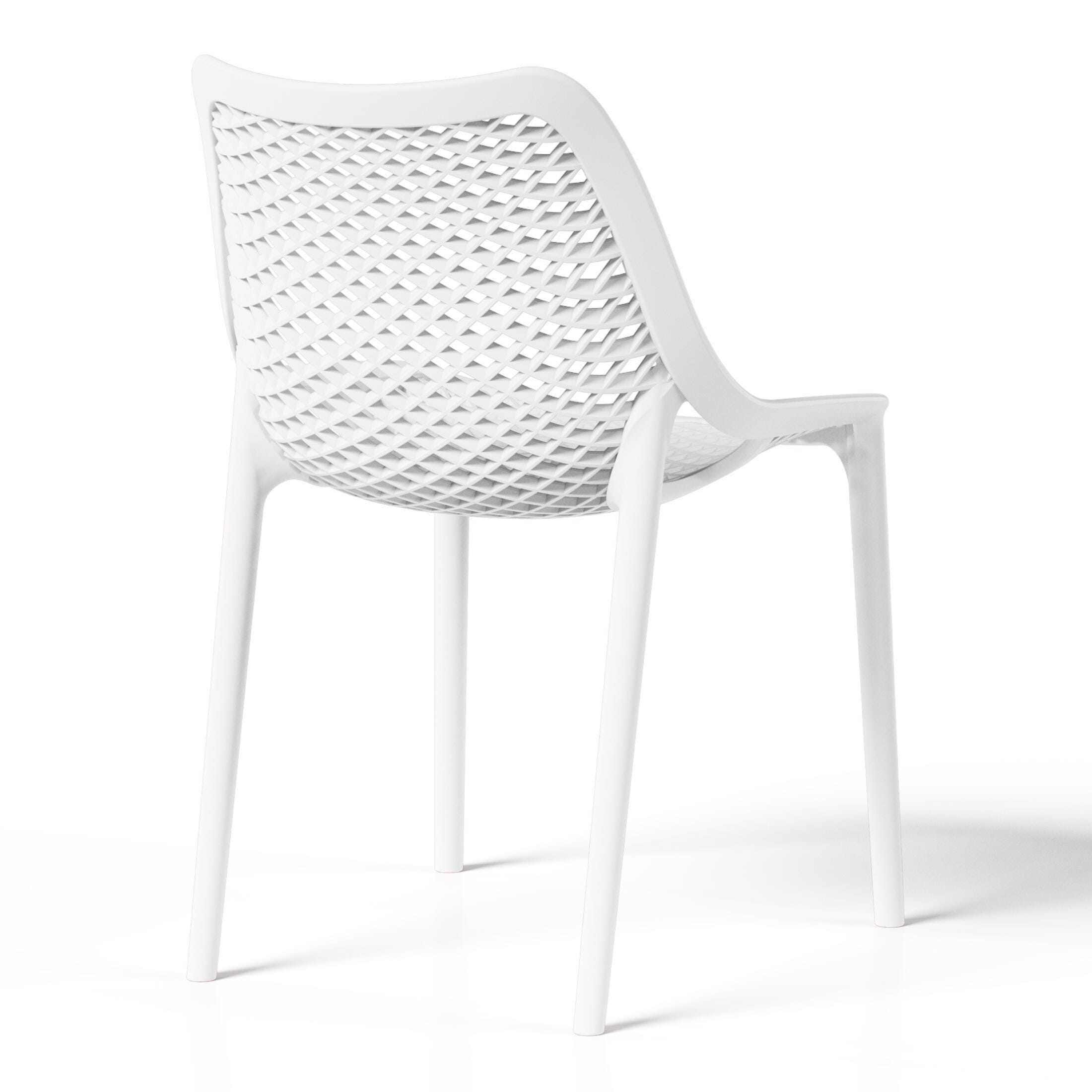Westin Furniture Rhode Outdoor Dining Table and 2 Chairs, White, large