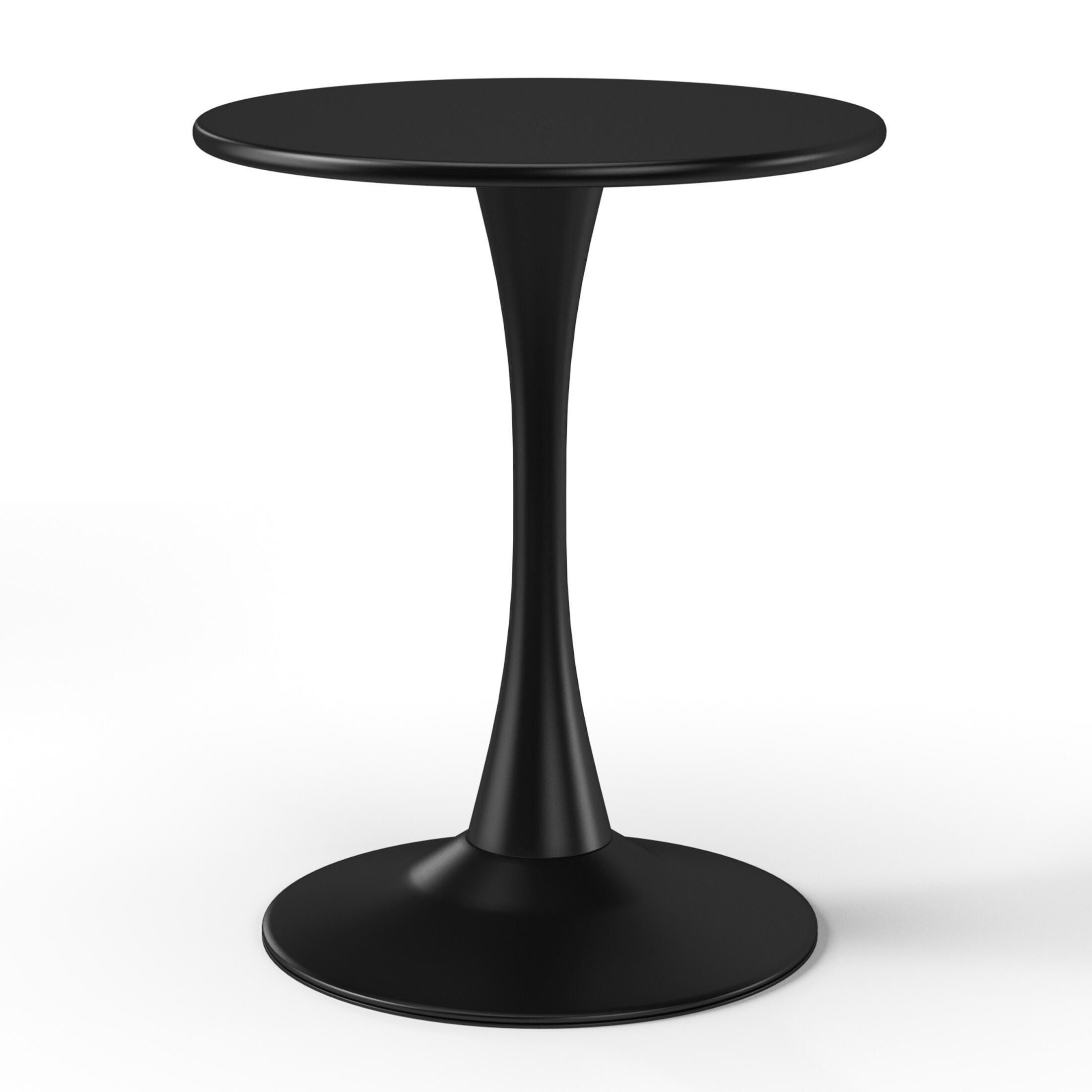 Westin Furniture Rhode Solid Outdoor Dining Table and 2 Chairs, Black, large
