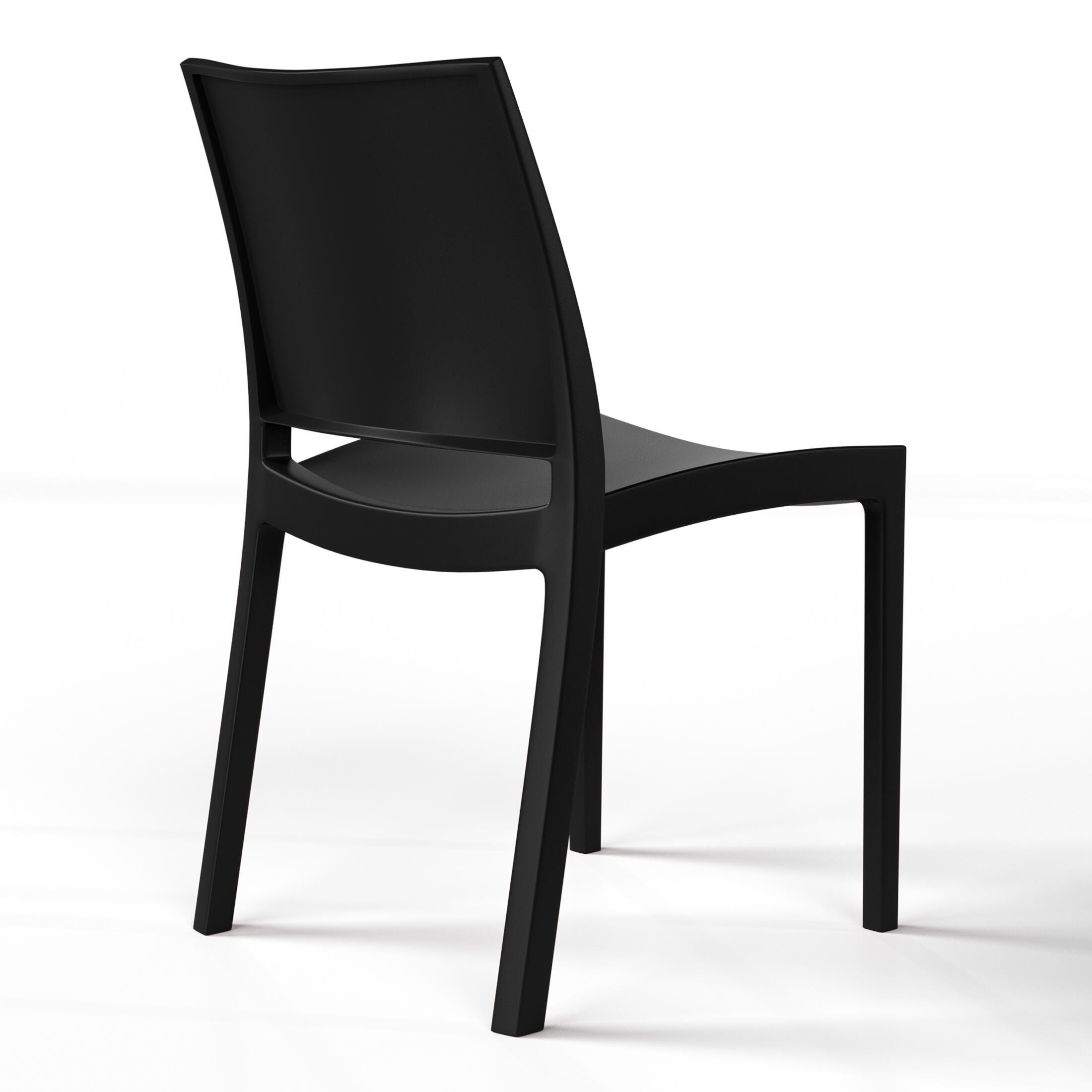 Westin Furniture Marbella Outdoor Dining Table and 2 Chairs, Black, large