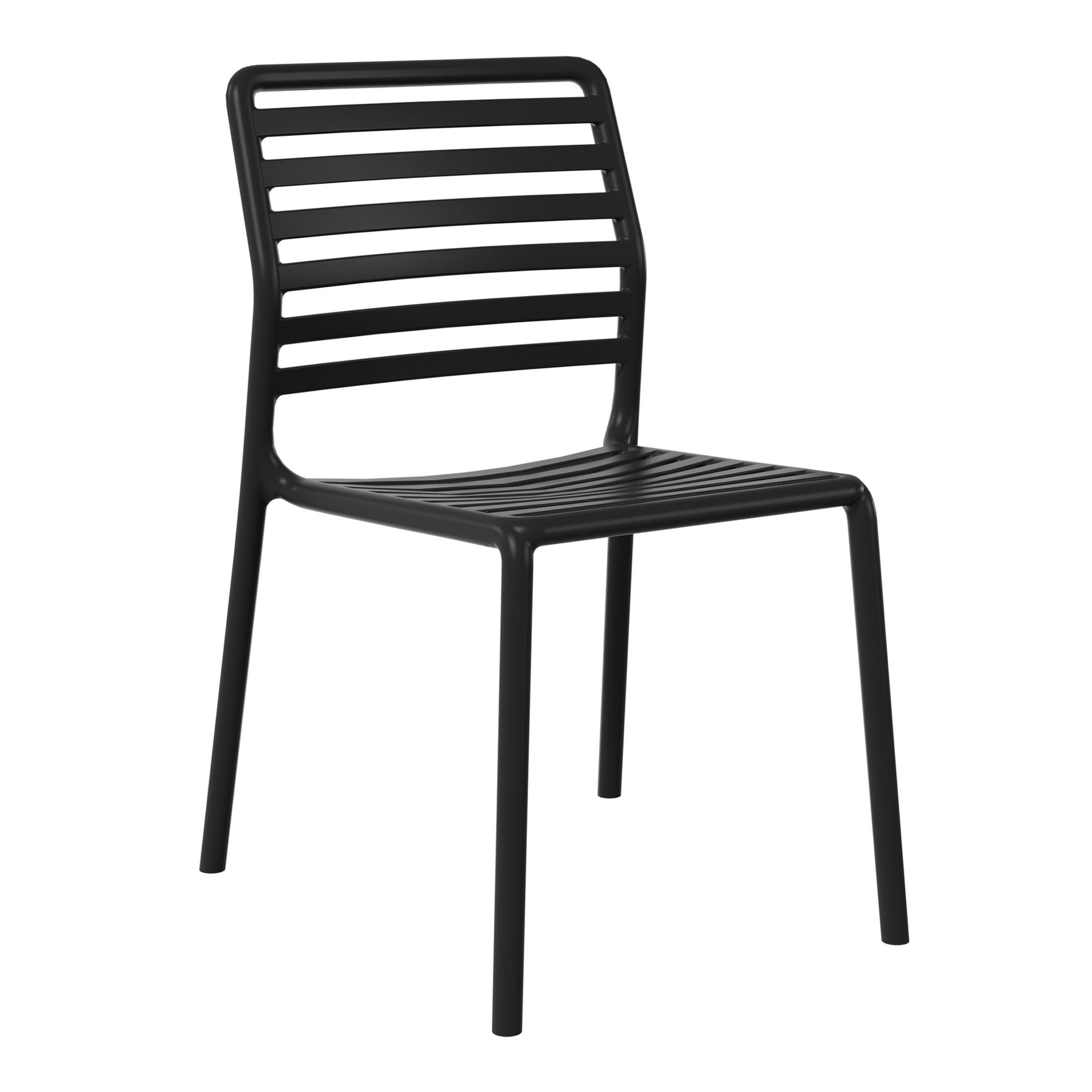 Westin Furniture Juniper Outdoor Dining Table and 2 Chairs, Black, large