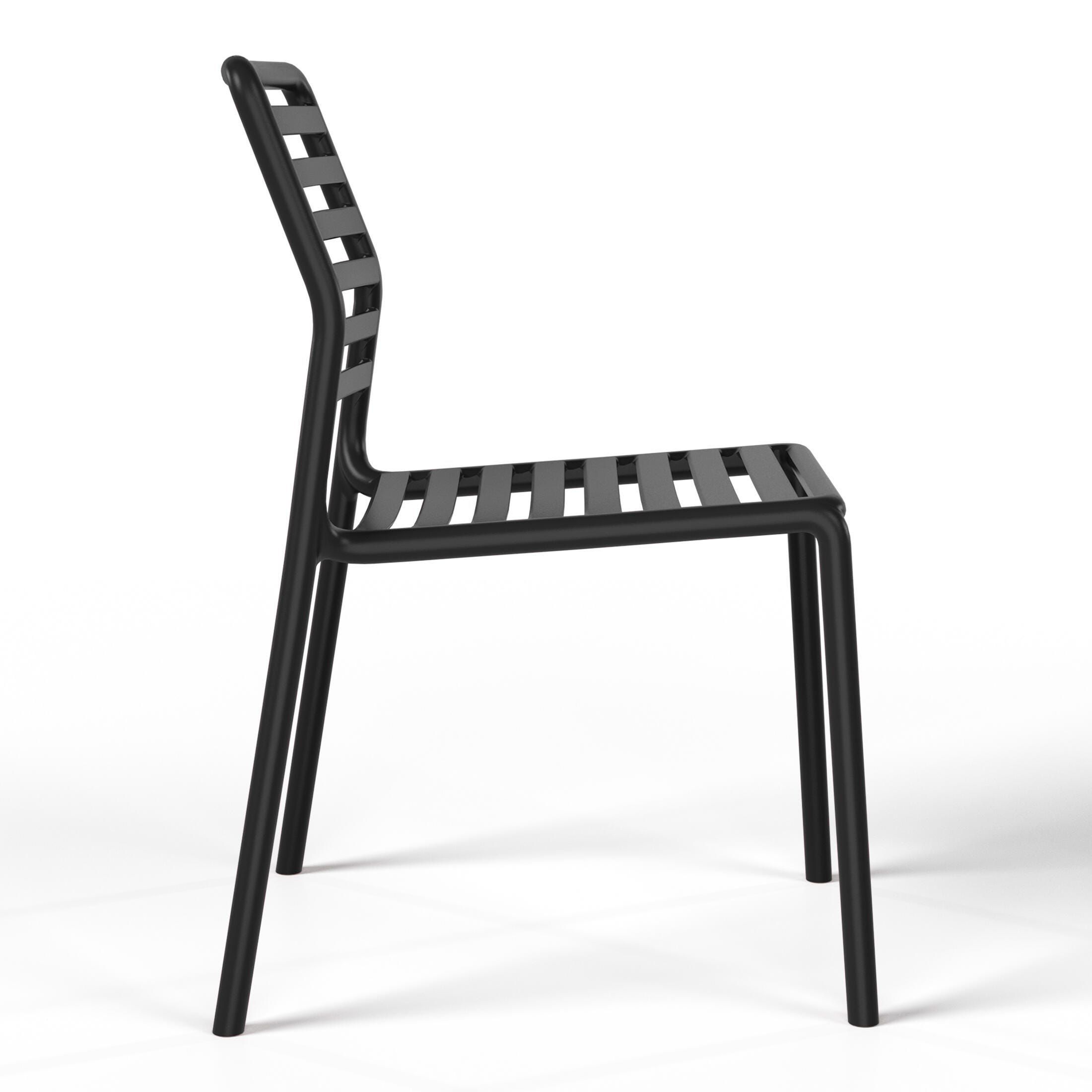 Westin Furniture Juniper Outdoor Dining Table and 2 Chairs, Black, large