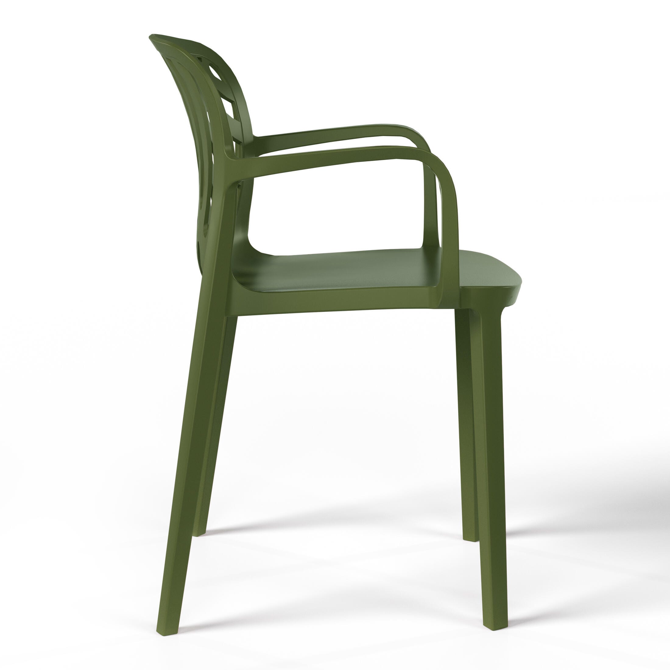 Westin Furniture Haven Solid Outdoor Dining Table and 2 Chairs, Olive Green, large