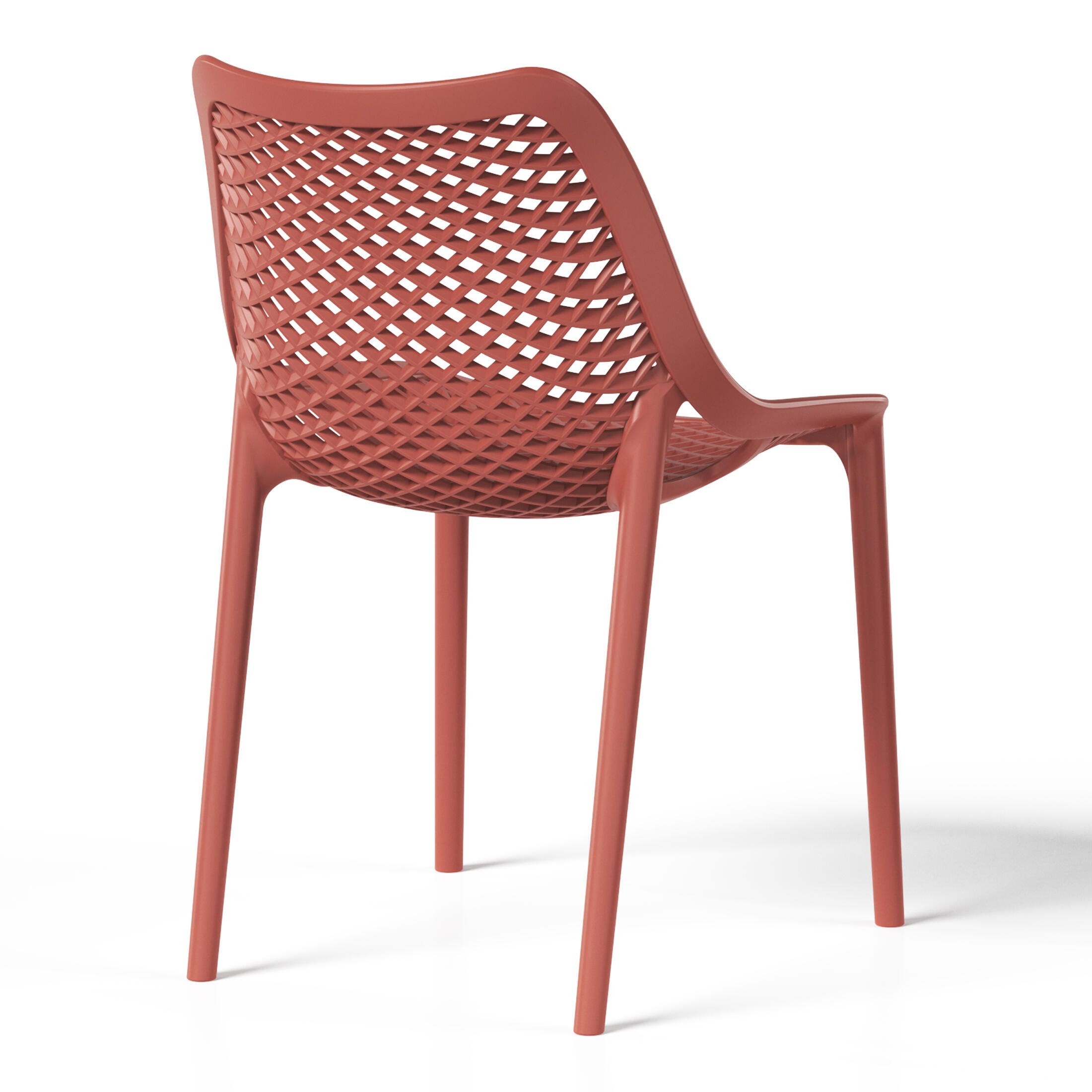 Westin Furniture Rhode Solid Outdoor Dining Table and 2 Chairs, Red, large