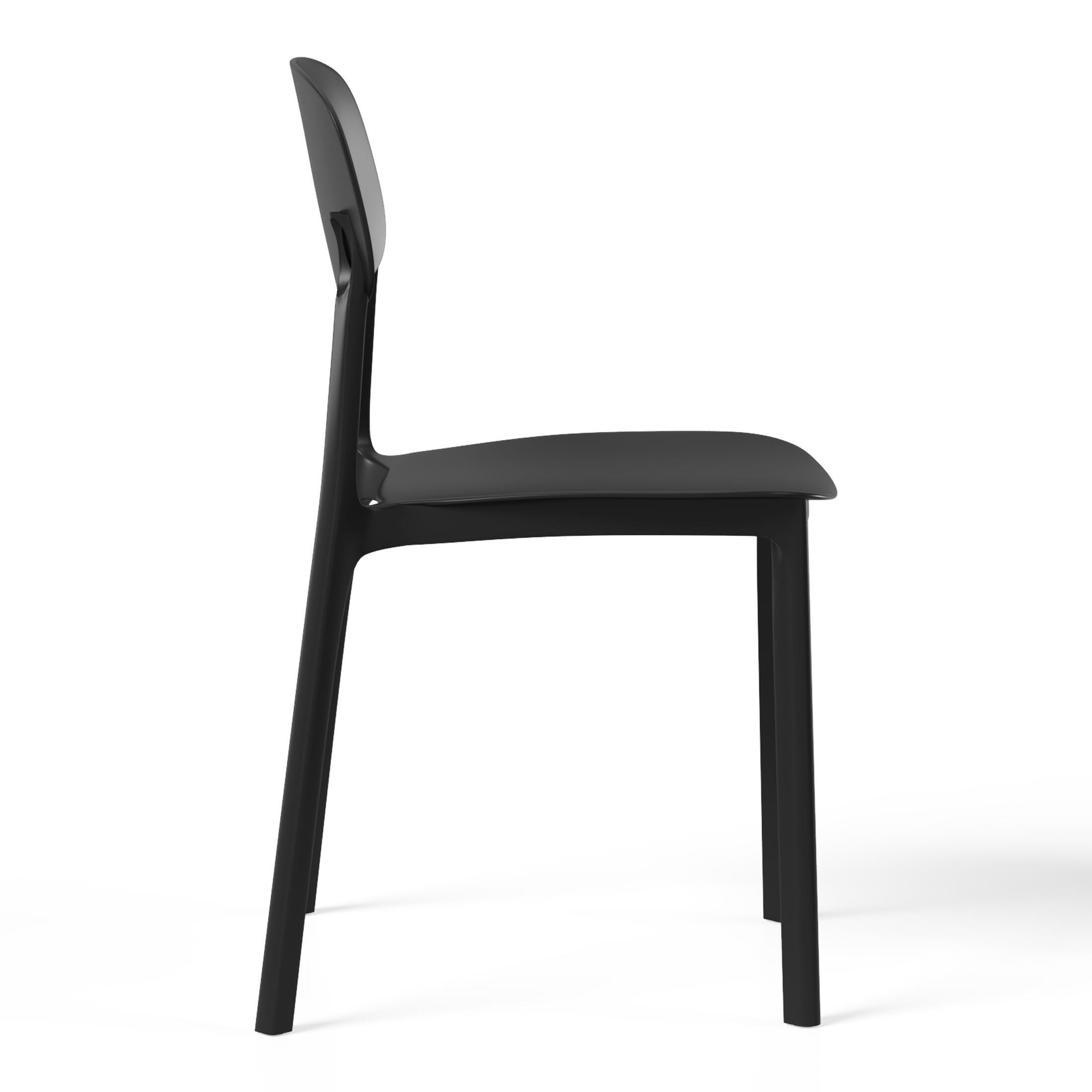 Westin Furniture Sterling Outdoor Dining Table and 4 Chairs, Black, large