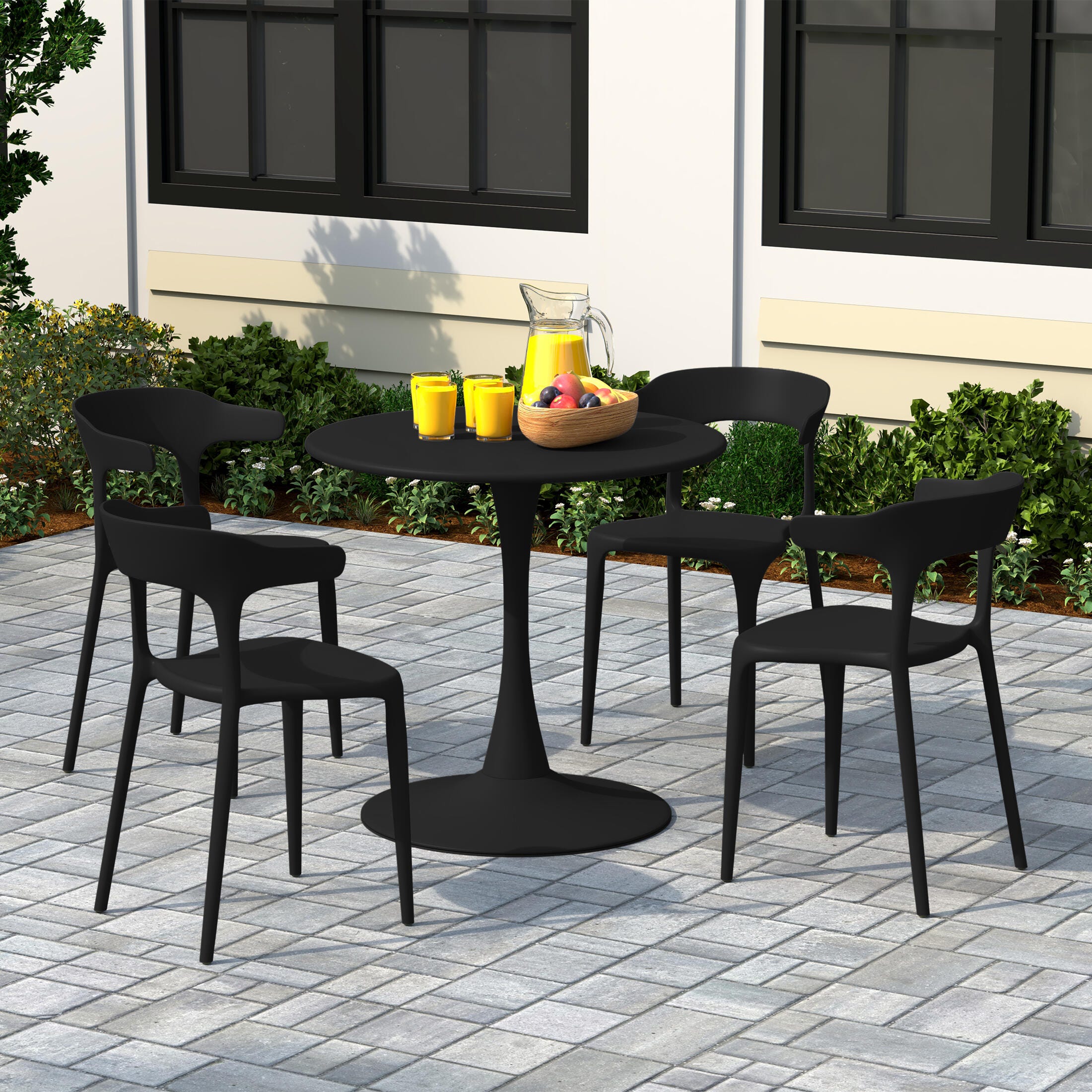 Westin Furniture Marina Outdoor Dining Table and 4 Chairs