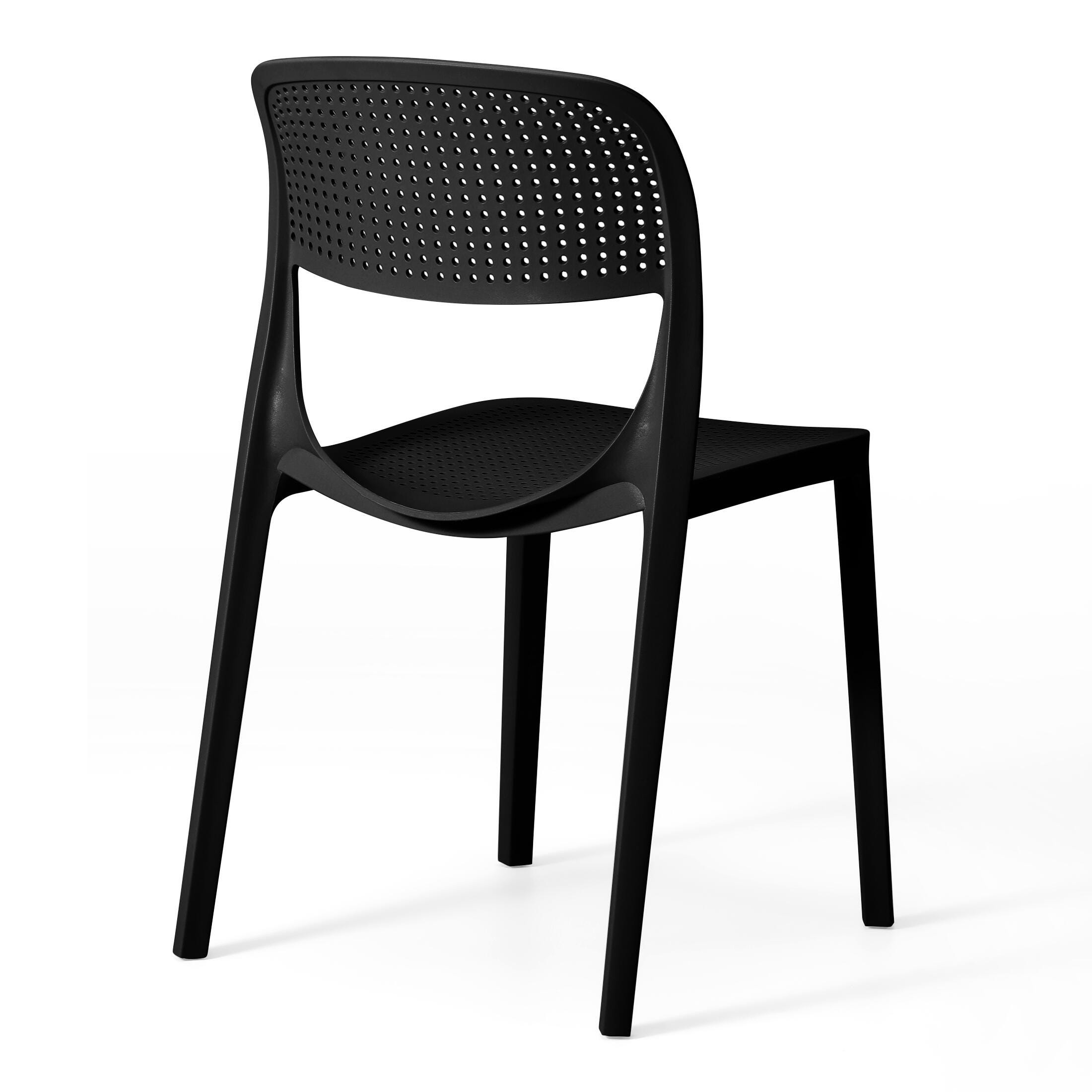 Westin Furniture Valencia Outdoor Dining Table and 4 Chairs, Black, large