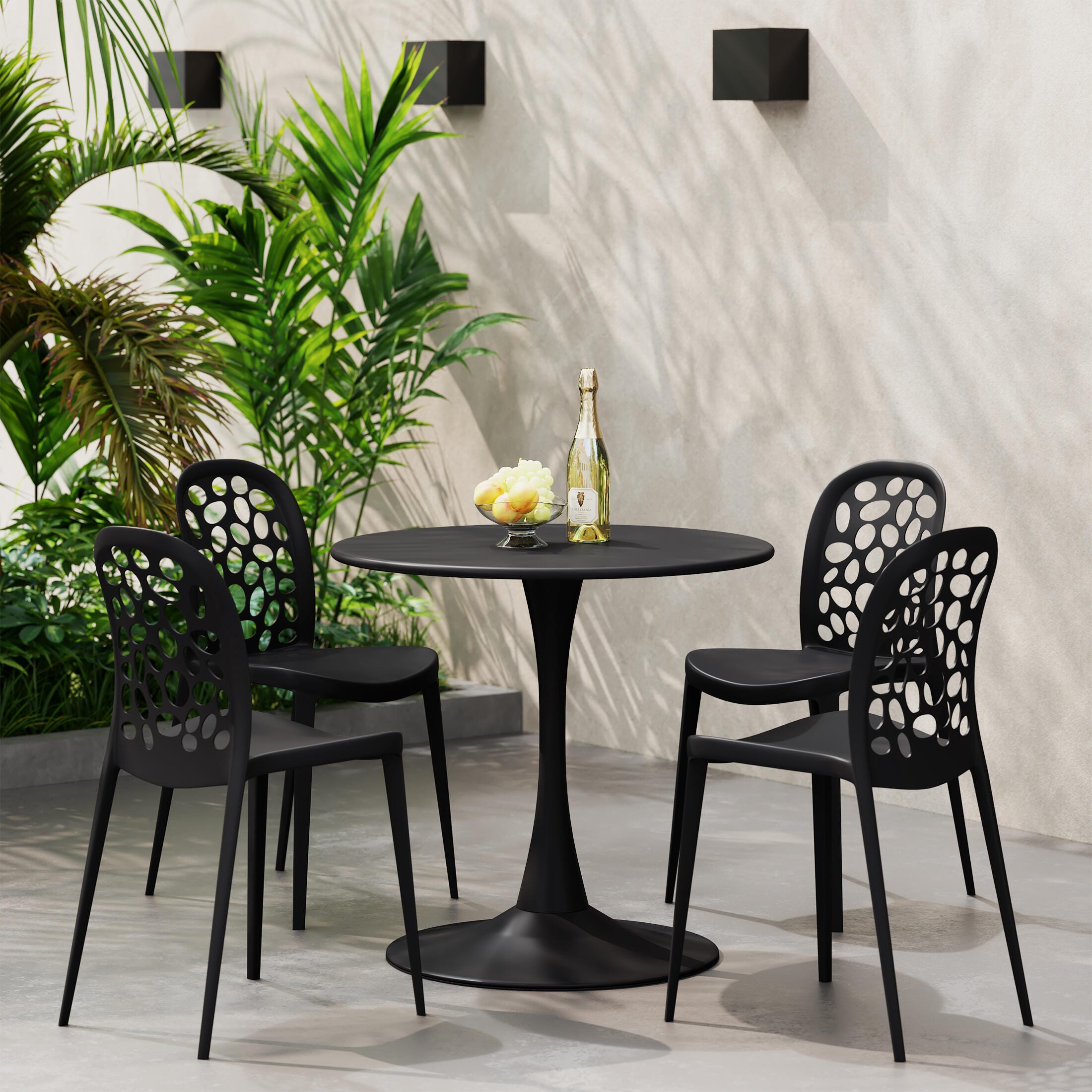 Westin Furniture Vivienne Outdoor Dining Table and 4 Chairs