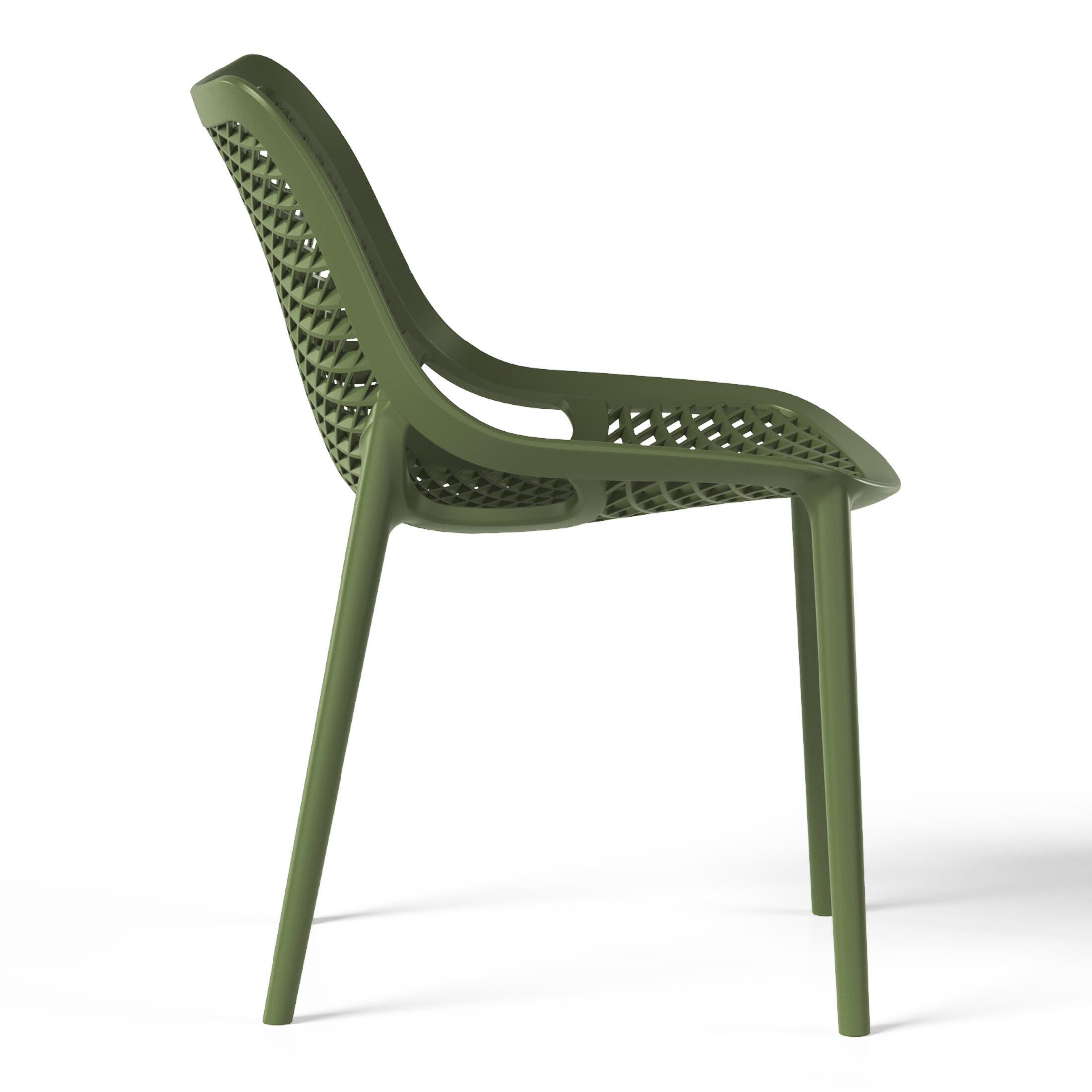 Westin Furniture Rhode Outdoor Dining Table and 4 Chairs, Olive Green, large