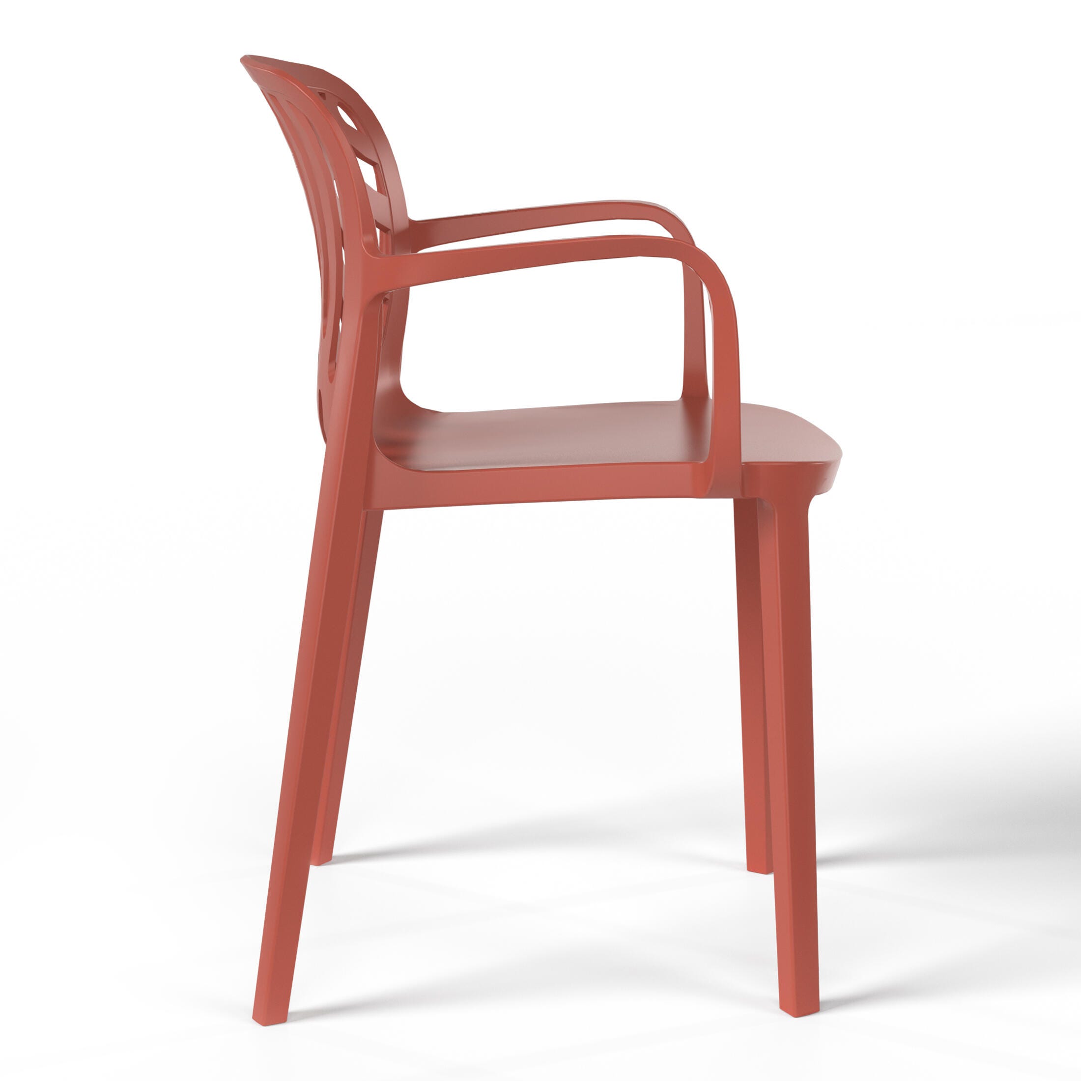 Westin Furniture Haven Solid Outdoor Dining Table and 4 Chairs, Red, large