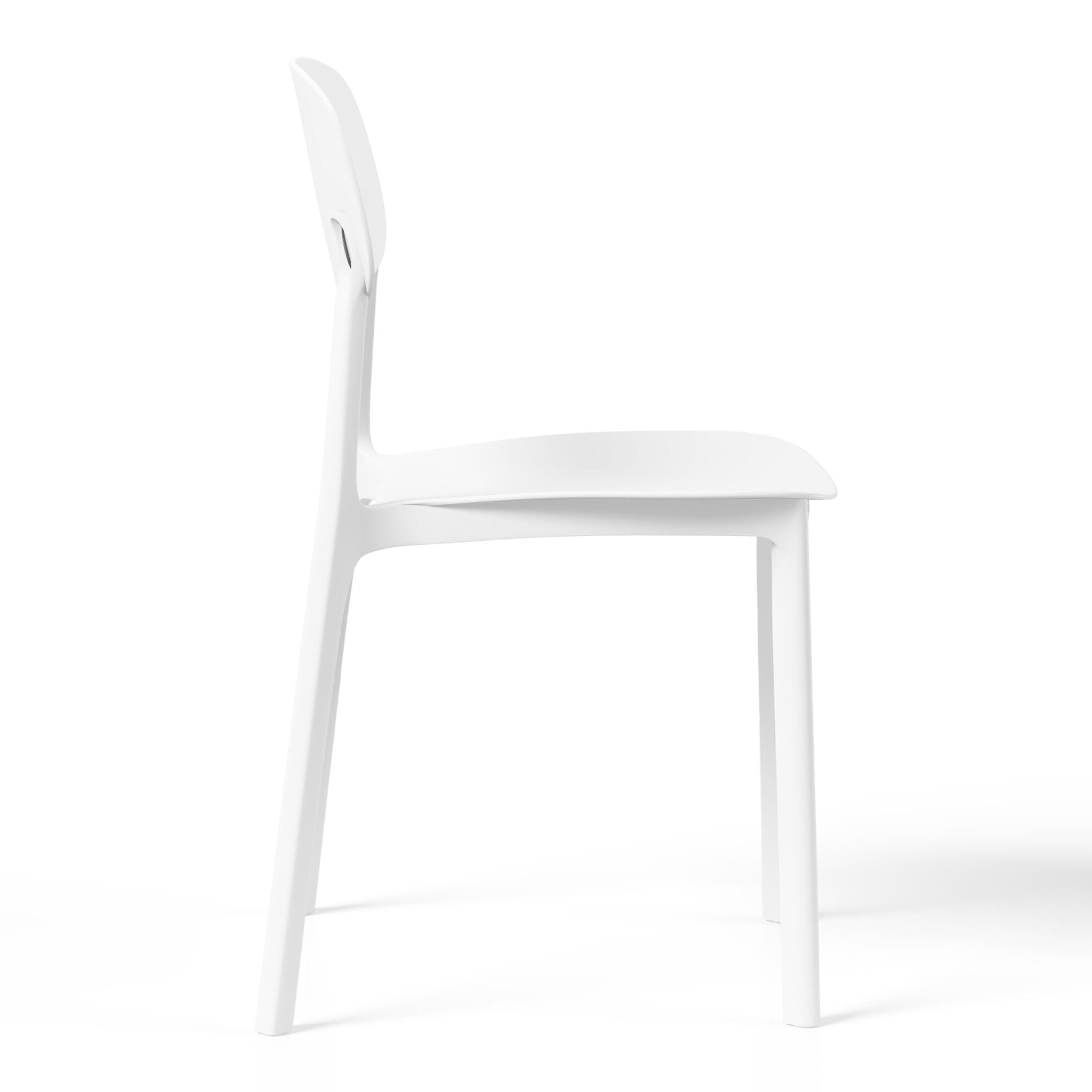 Westin Furniture Sterling Outdoor Dining Table and 4 Chairs, White, large