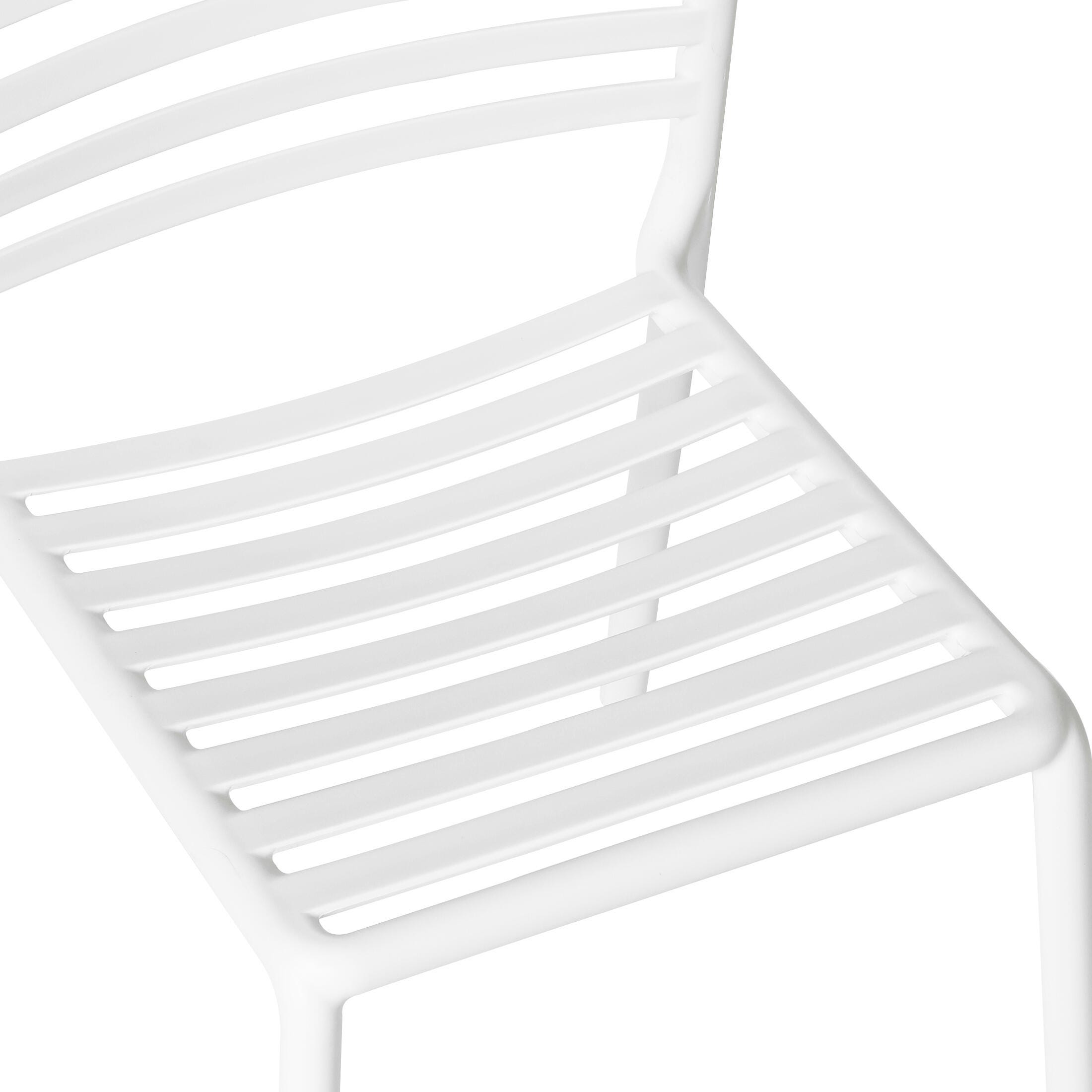 Westin Furniture Juniper Outdoor Dining Table and 4 Chairs, White, large