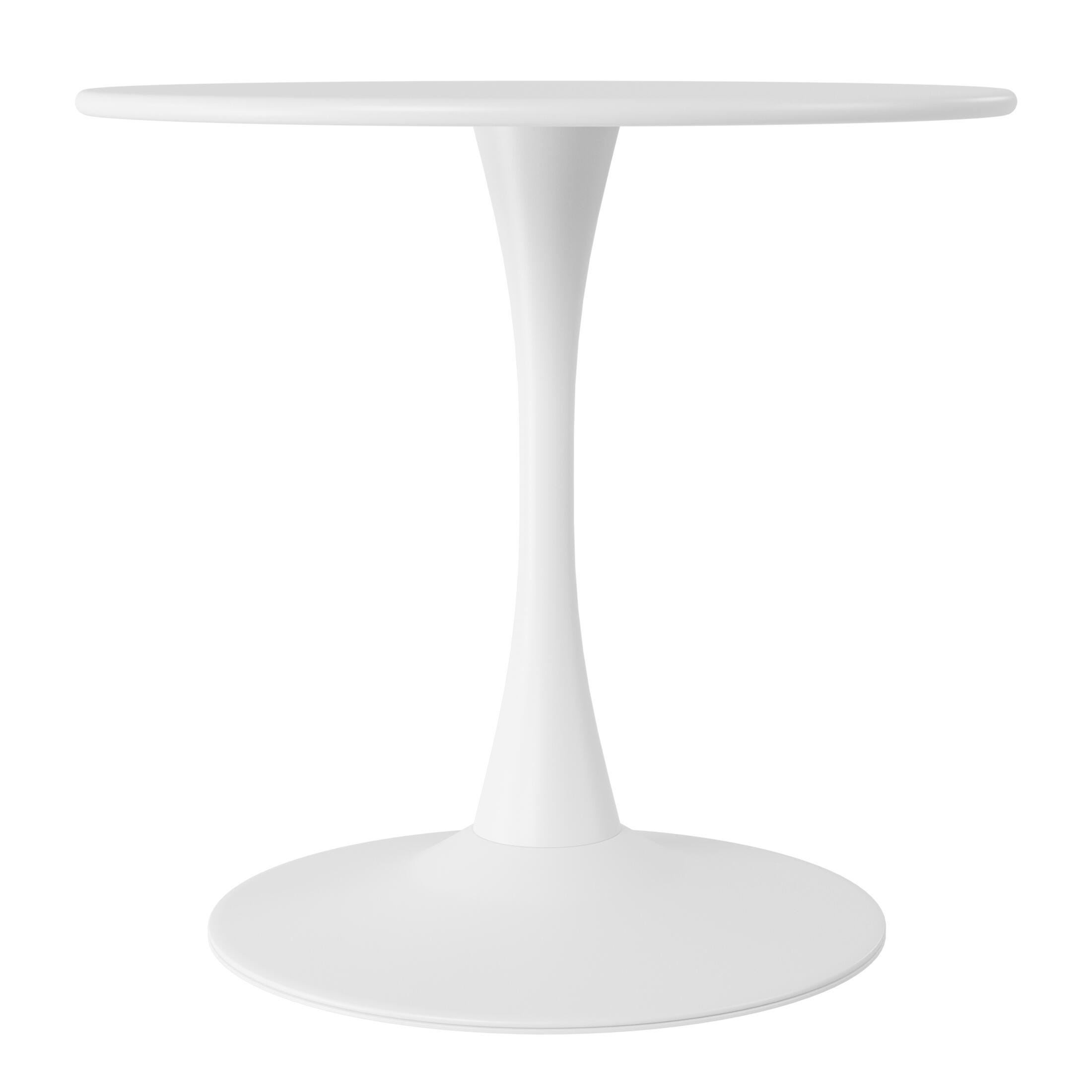 Westin Furniture Juniper Outdoor Dining Table and 4 Chairs, White, large
