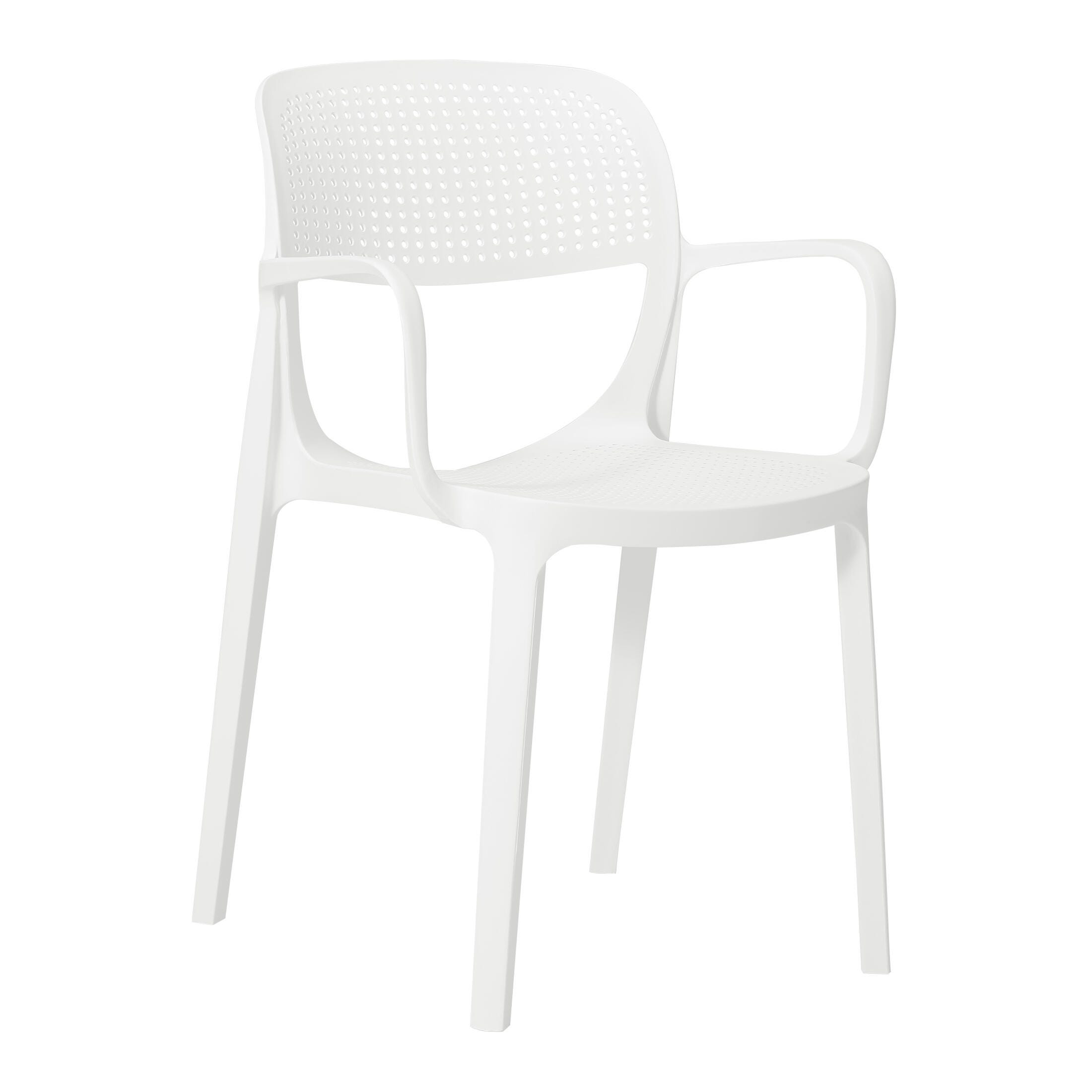 Westin Furniture Azure Outdoor Dining Table and 4 Chairs, White, large