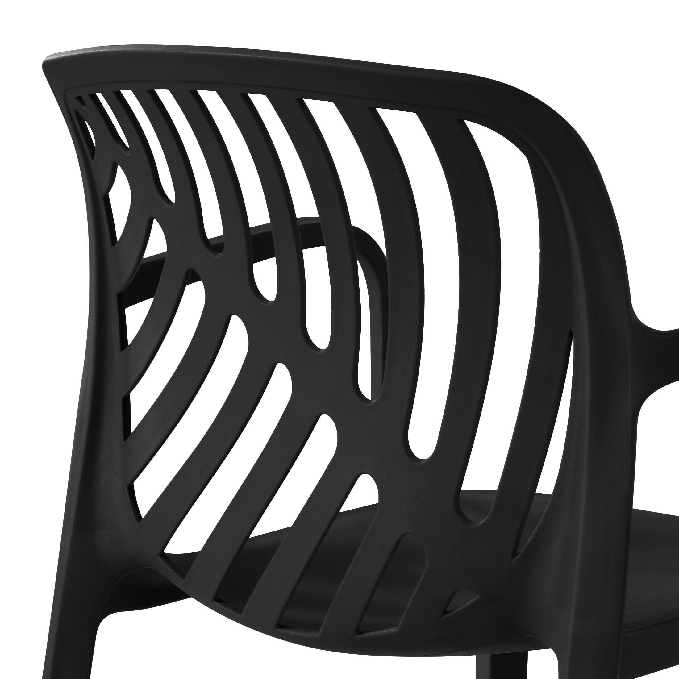 Westin Furniture Haven Outdoor Dining Table and 4 Chairs, Black, large
