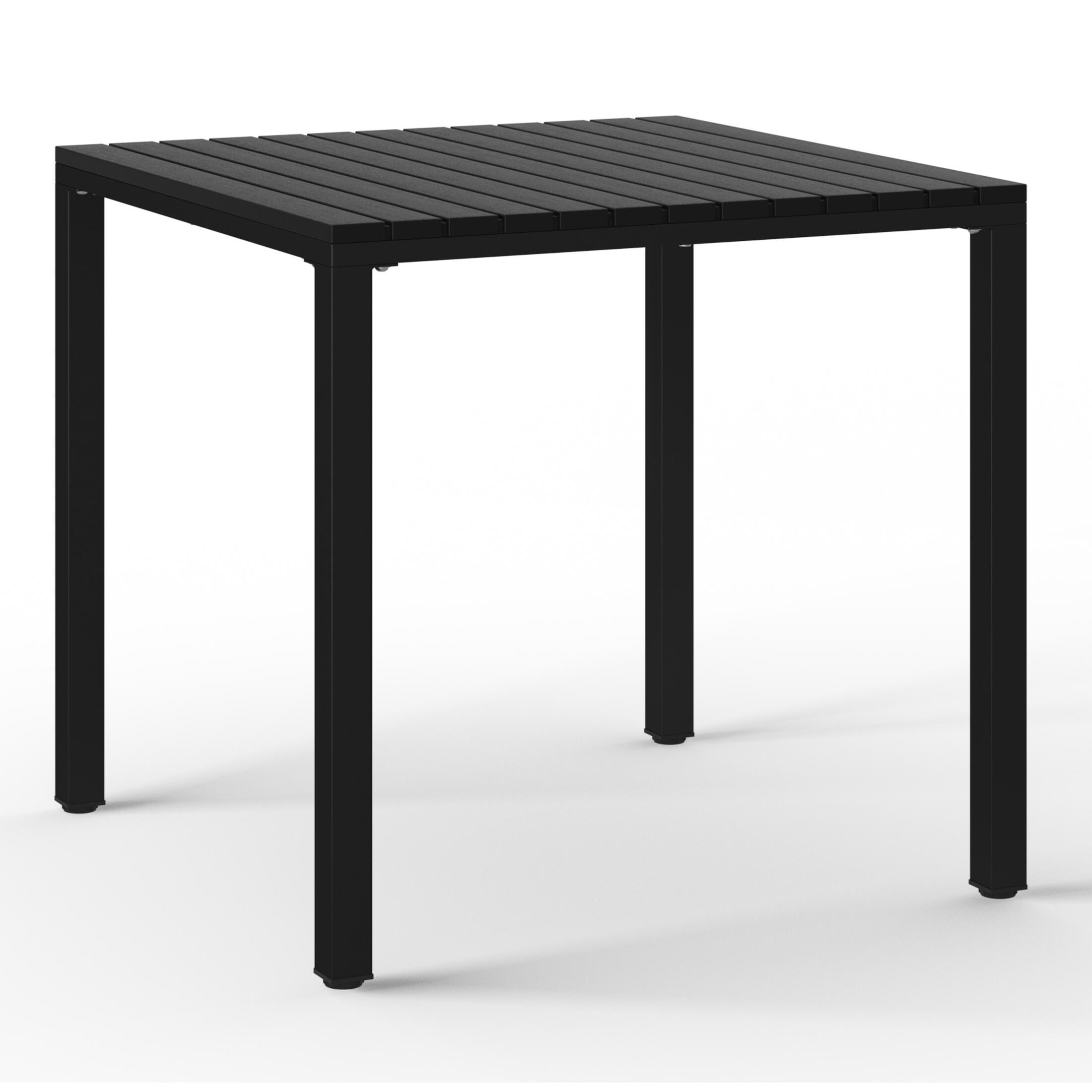 Westin Furniture Rhode Solid Outdoor Dining Table and 4 Chairs, Black, large