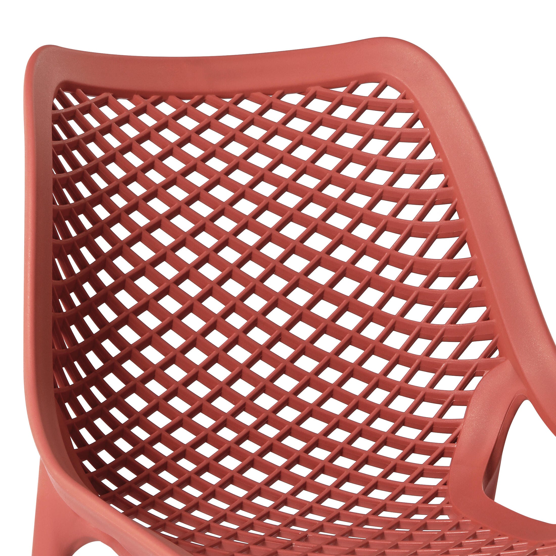 Westin Furniture Rhode Solid Outdoor Dining Table and 4 Chairs, Red, large