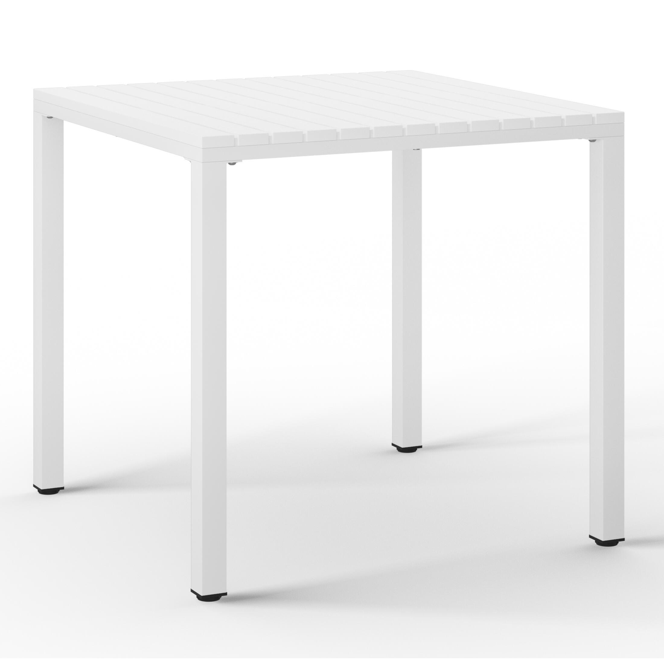 Westin Furniture Rhode Solid Outdoor Dining Table and 4 Chairs, White, large