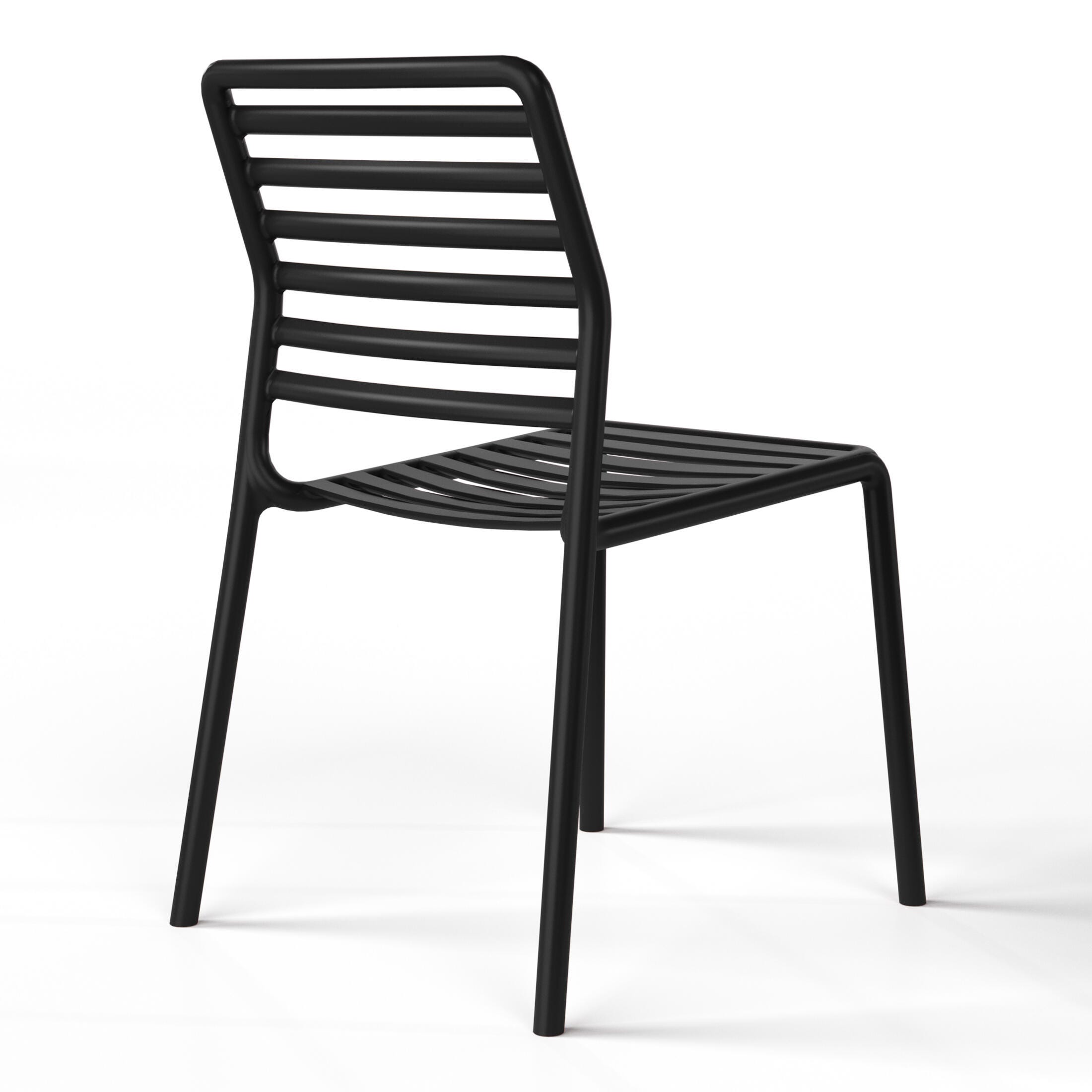 Westin Furniture Juniper Outdoor Dining Table and 6 Chairs, Black, large