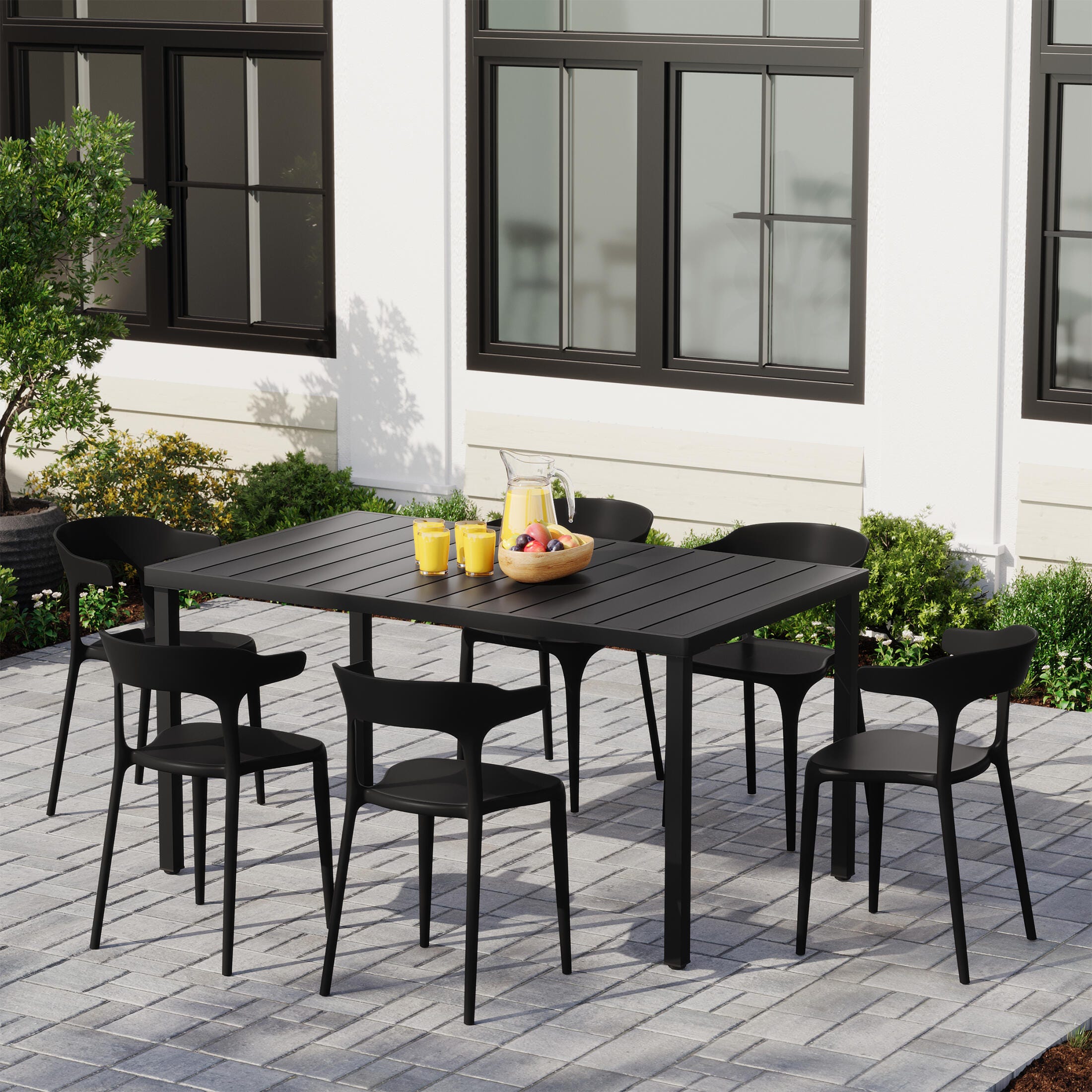 Westin Furniture Marina Outdoor Dining Table and 6 Chairs